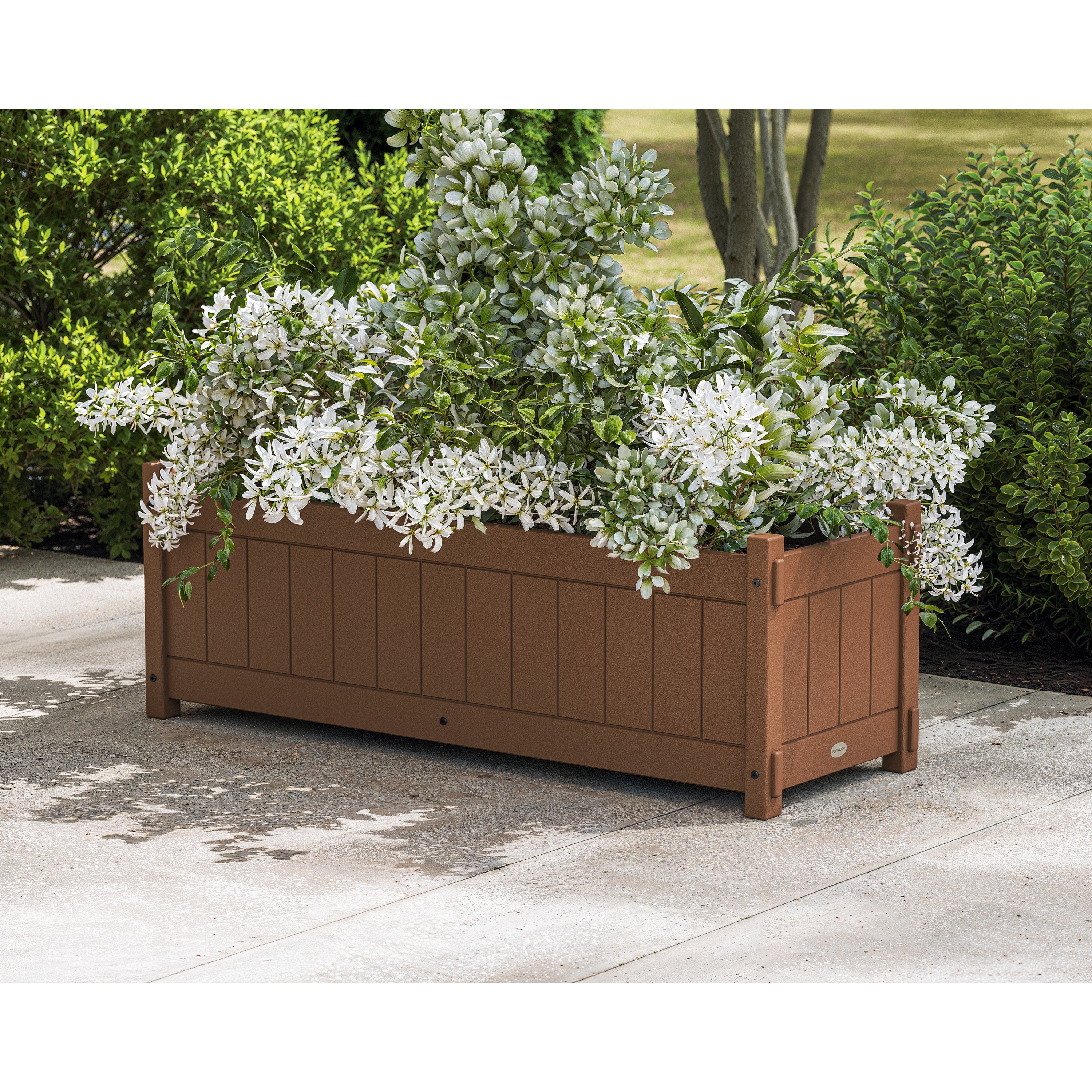 ラズベリーウッドボックス Vineyard Rectangle Triple Planter Box