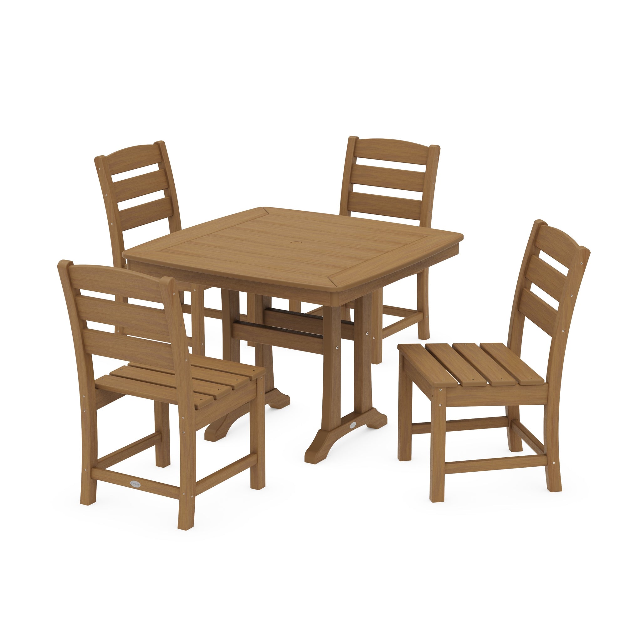 Lakeside Side Chair 5-Piece Dining Set with Trestle Legs