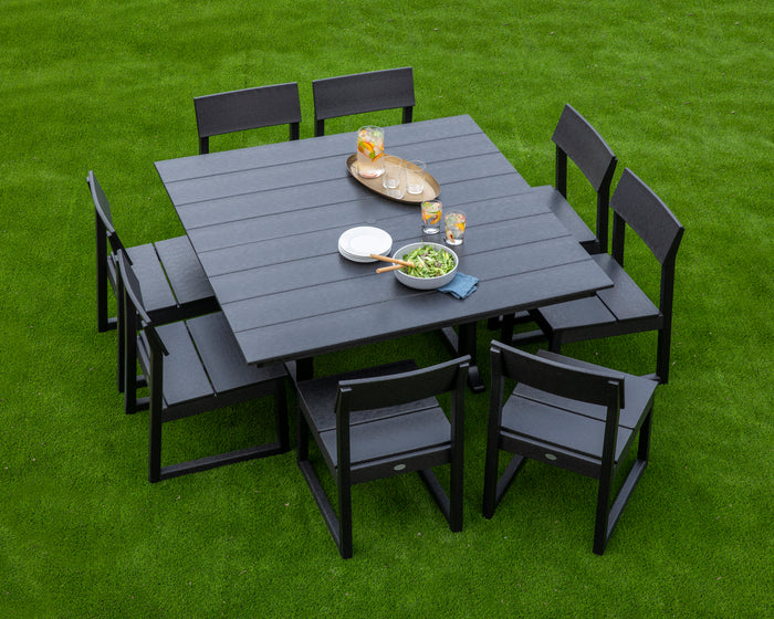 EDGE 9-Piece Farmhouse Trestle Dining Set