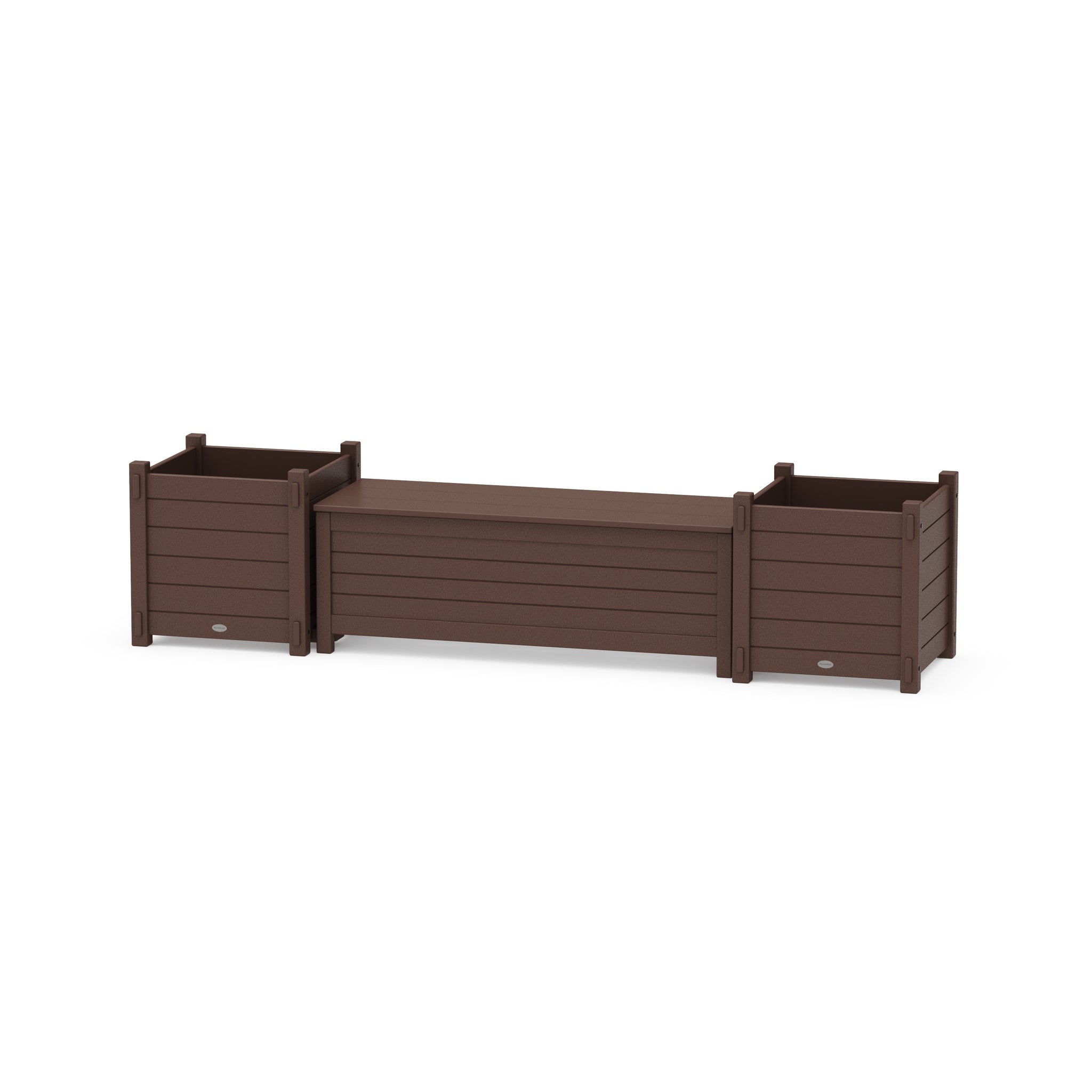 48" Nautical Straight Planter Storage Bench Set- Large