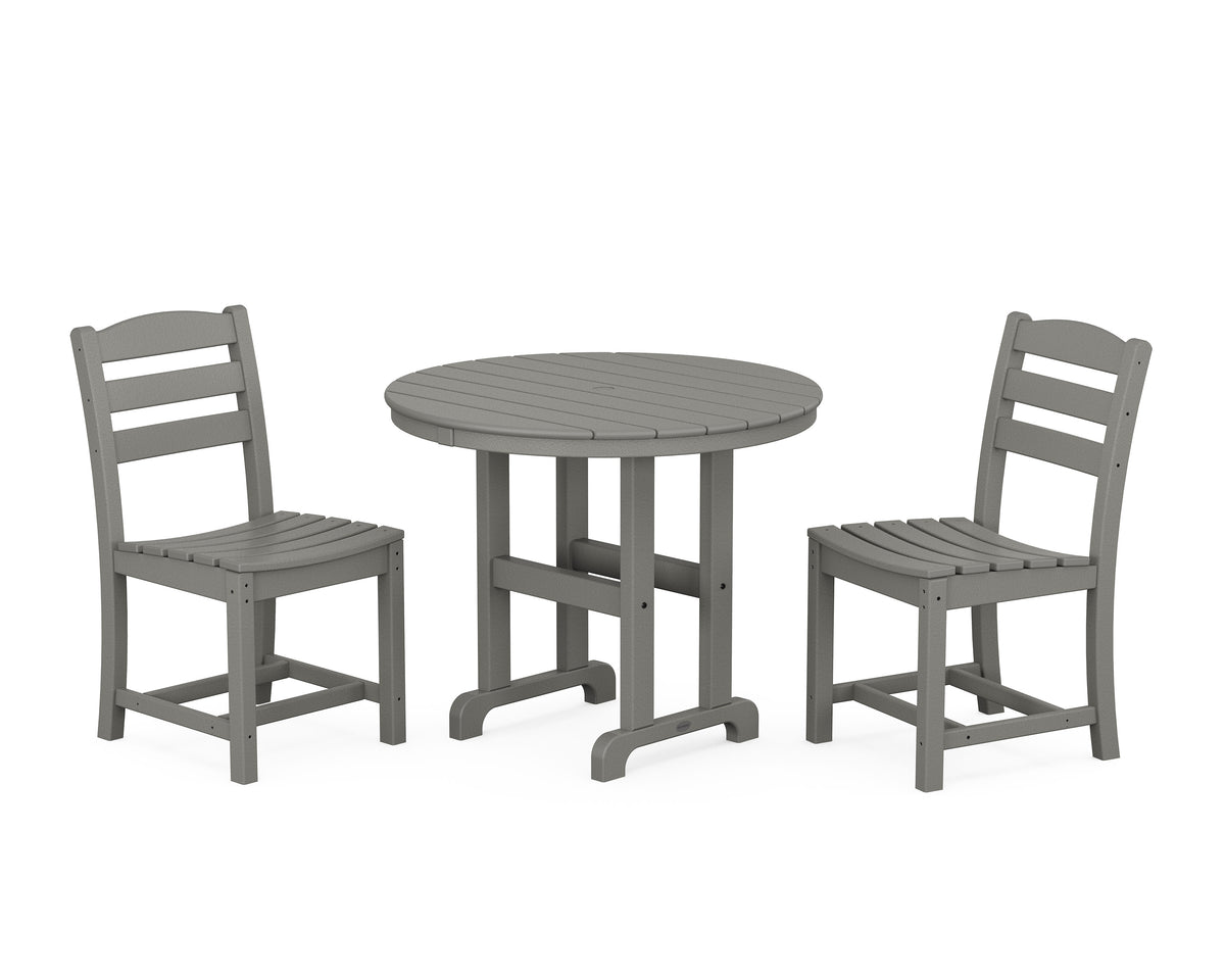 La Casa Café Side Chair 3-Piece Round Dining Set
