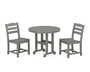 La Casa Café Side Chair 3-Piece Round Dining Set