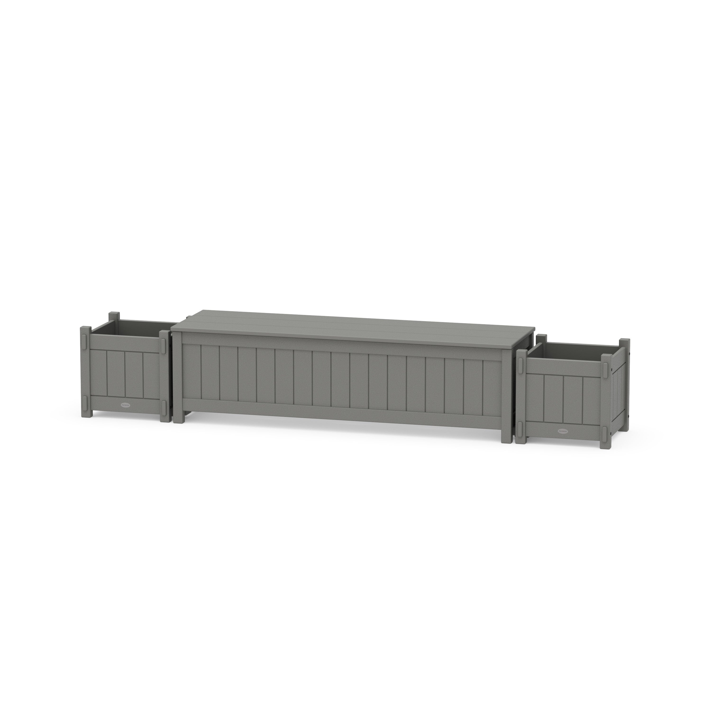 POLYWOOD Vineyard Planter Storage Bench - Thumbnail 2