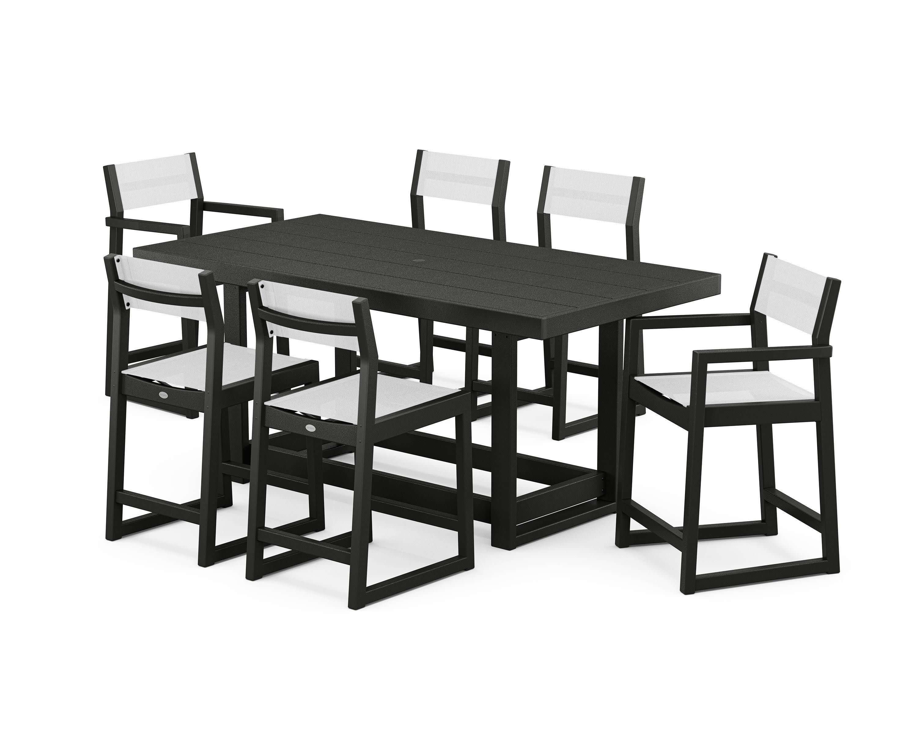 EDGE Sling 7-Piece Counter Table Set
