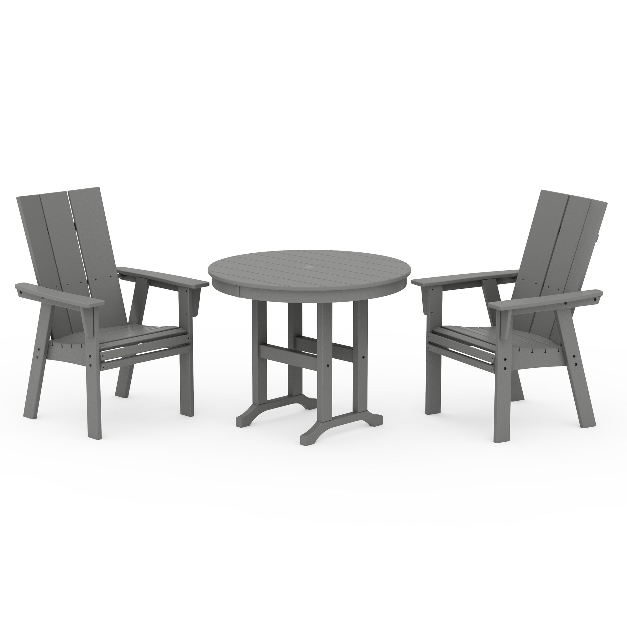 Modern Adirondack 3-Piece Round Dining Set