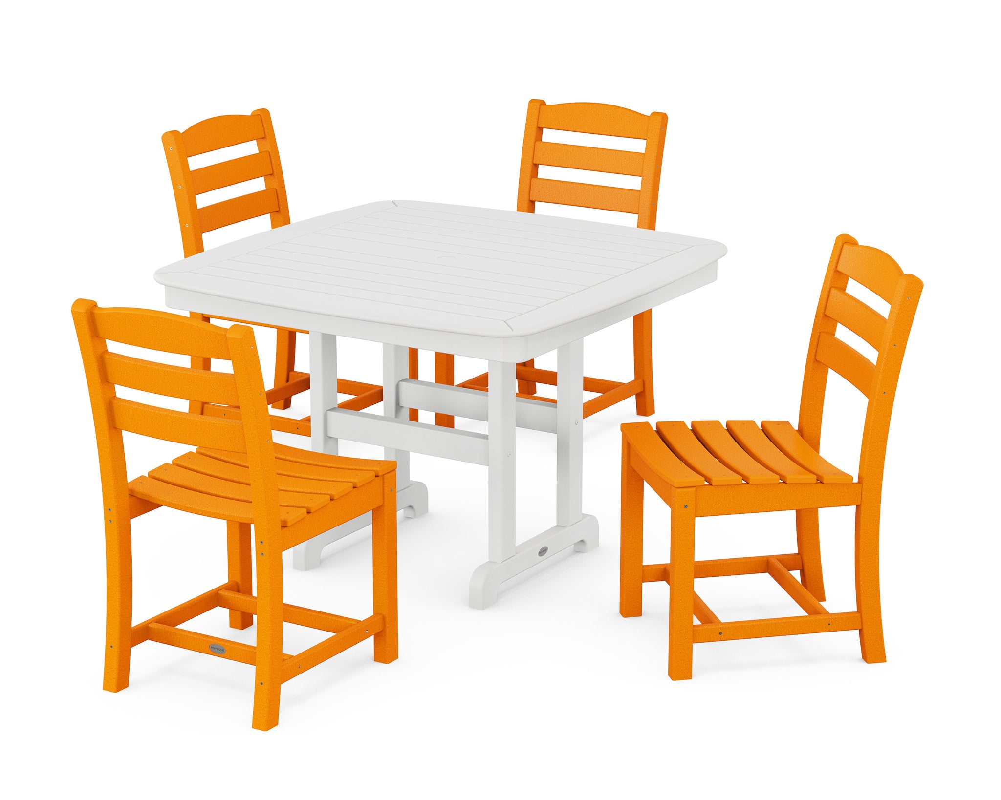 La Casa Café Side Chair 5-Piece Dining Set with Trestle Legs