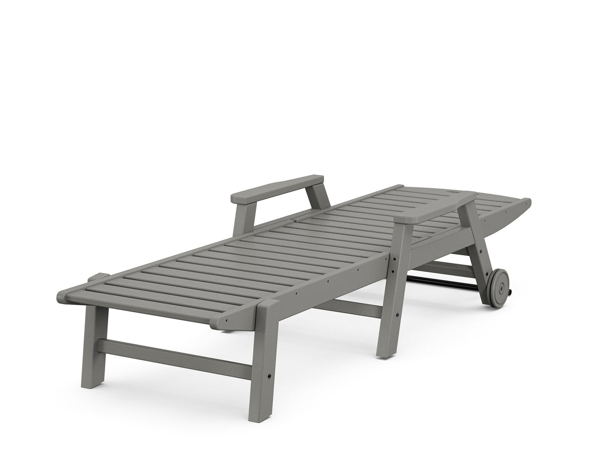 Nautical Chaise with Arms & Wheels