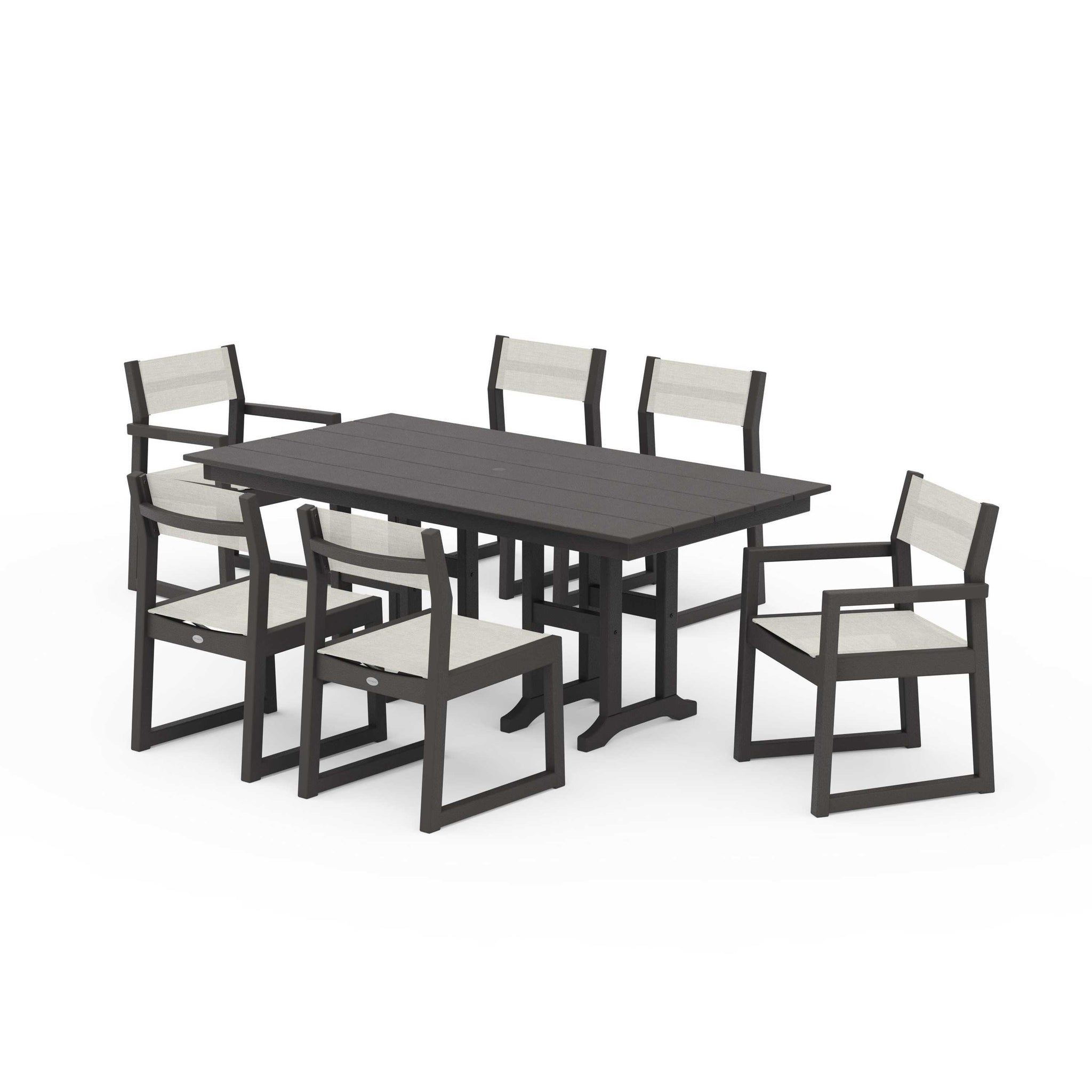 EDGE Sling 7-Piece Farmhouse Dining Set