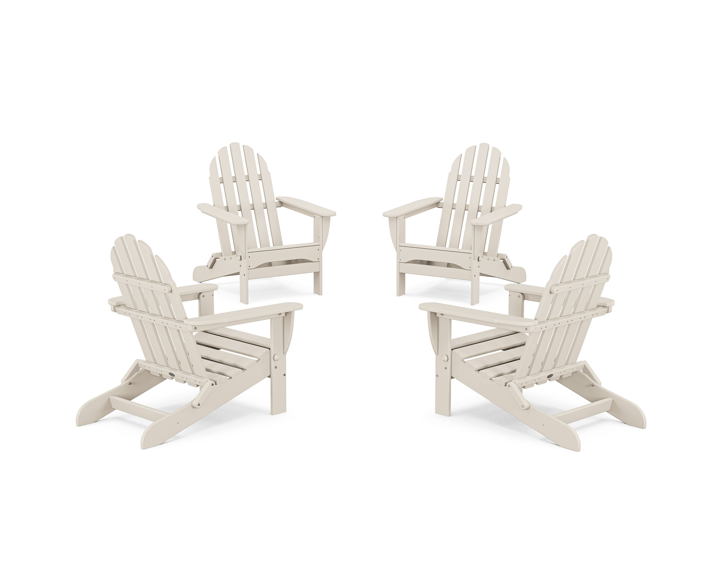 4-Piece Classic Folding Adirondack Conversation Set