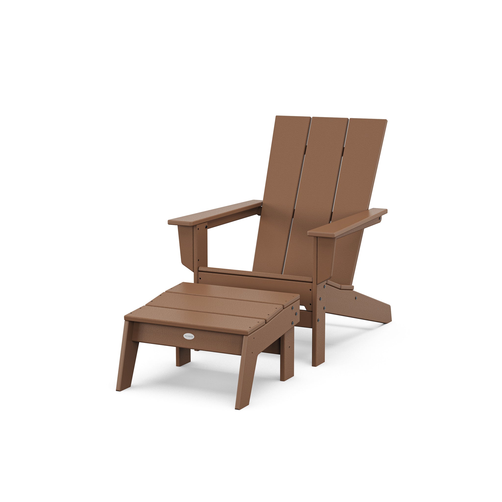 Modern Studio Adirondack Chair with Ottoman