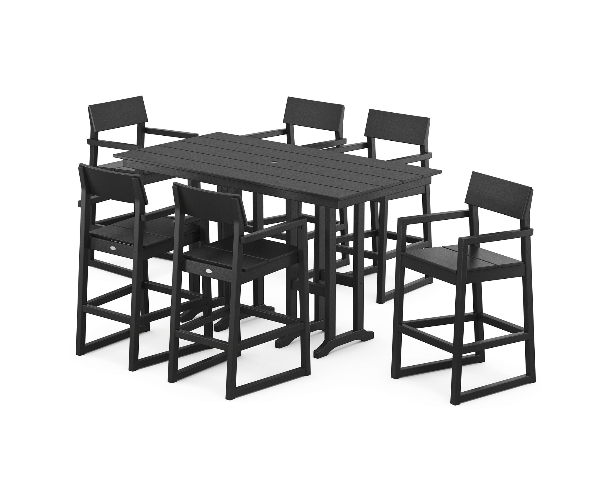 EDGE Arm Chair 7-Piece Farmhouse Bar Set