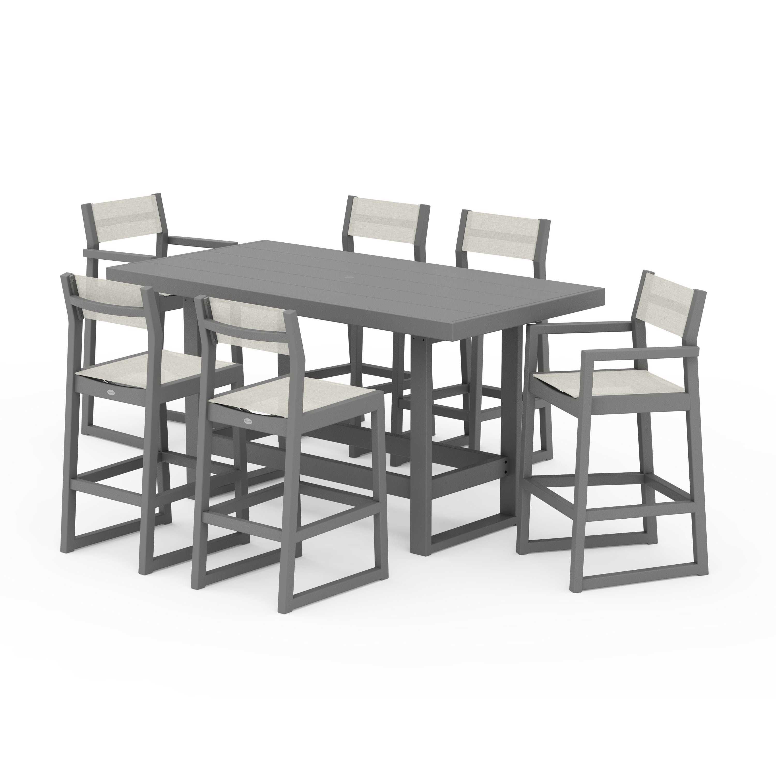 EDGE Sling 7-Piece Bar Table Set