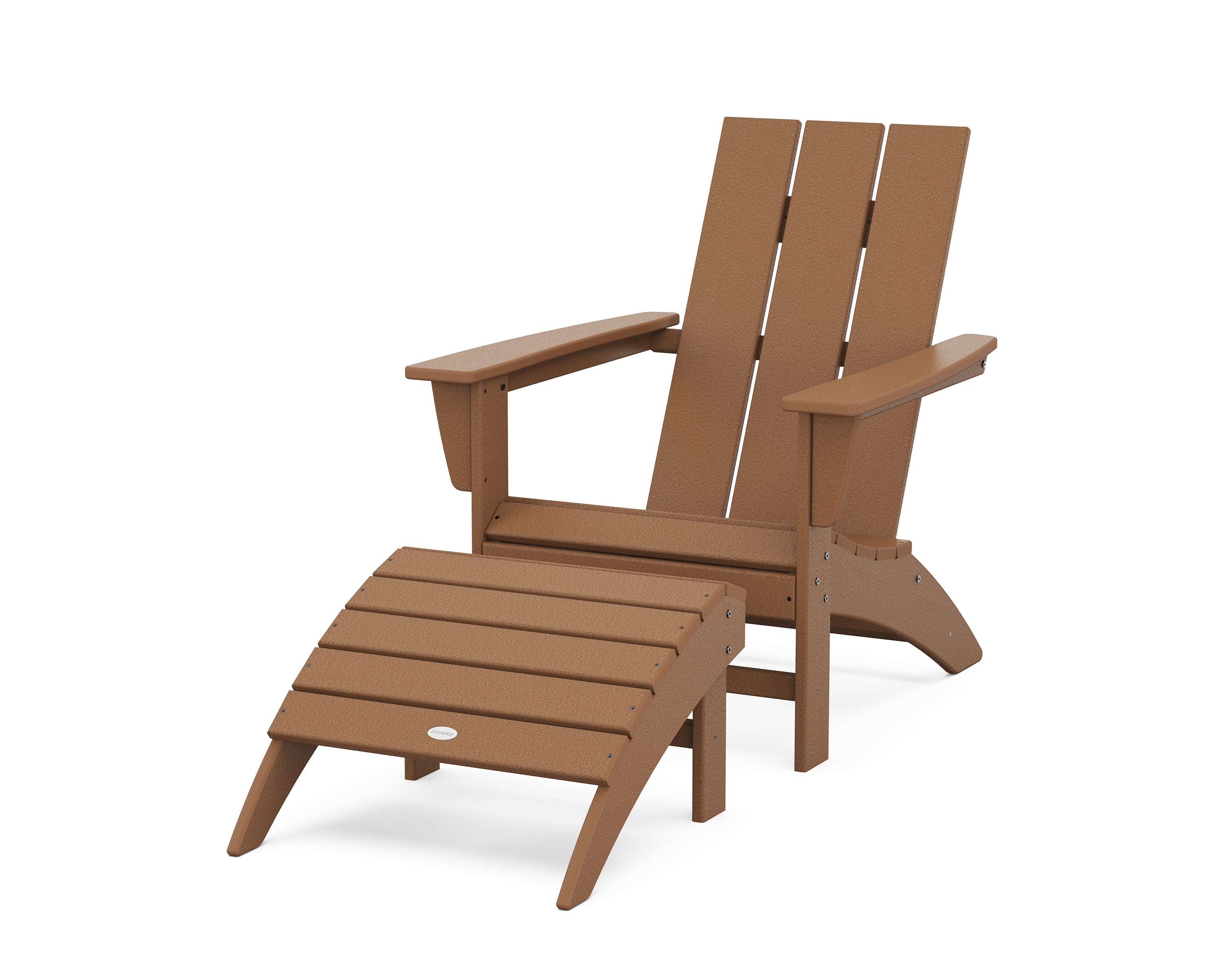 Modern Adirondack Chair 2-Piece Set with Ottoman