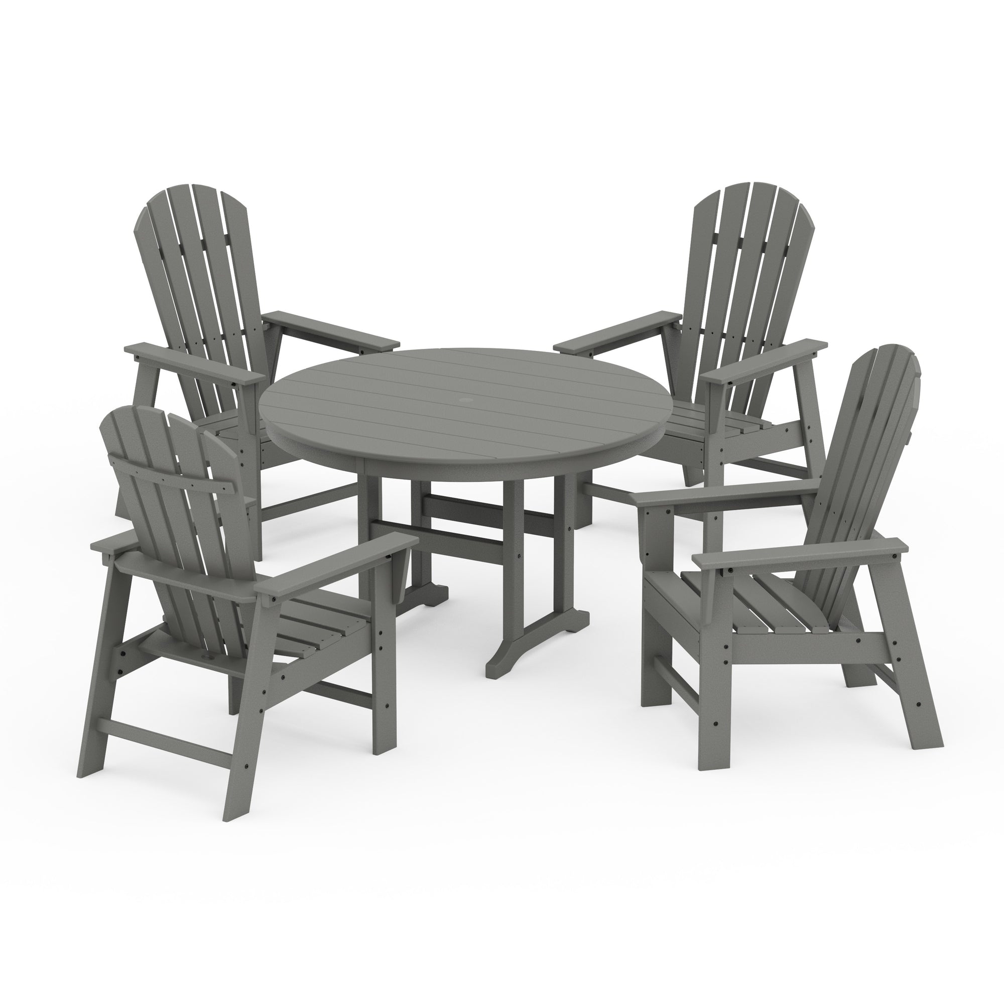 South Beach 5-Piece Round Farmhouse Dining Set