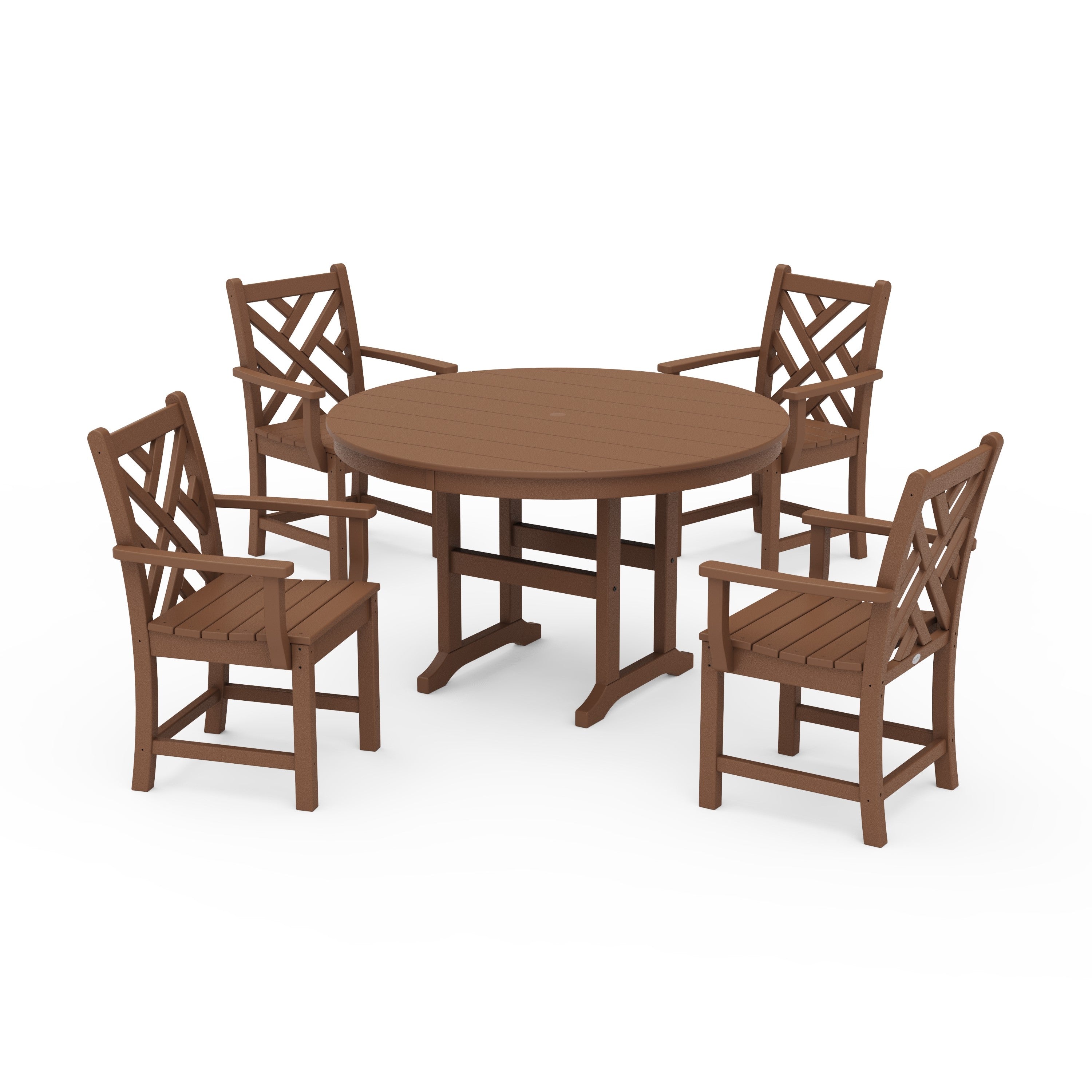 Chippendale 5-Piece Round Farmhouse Dining Set