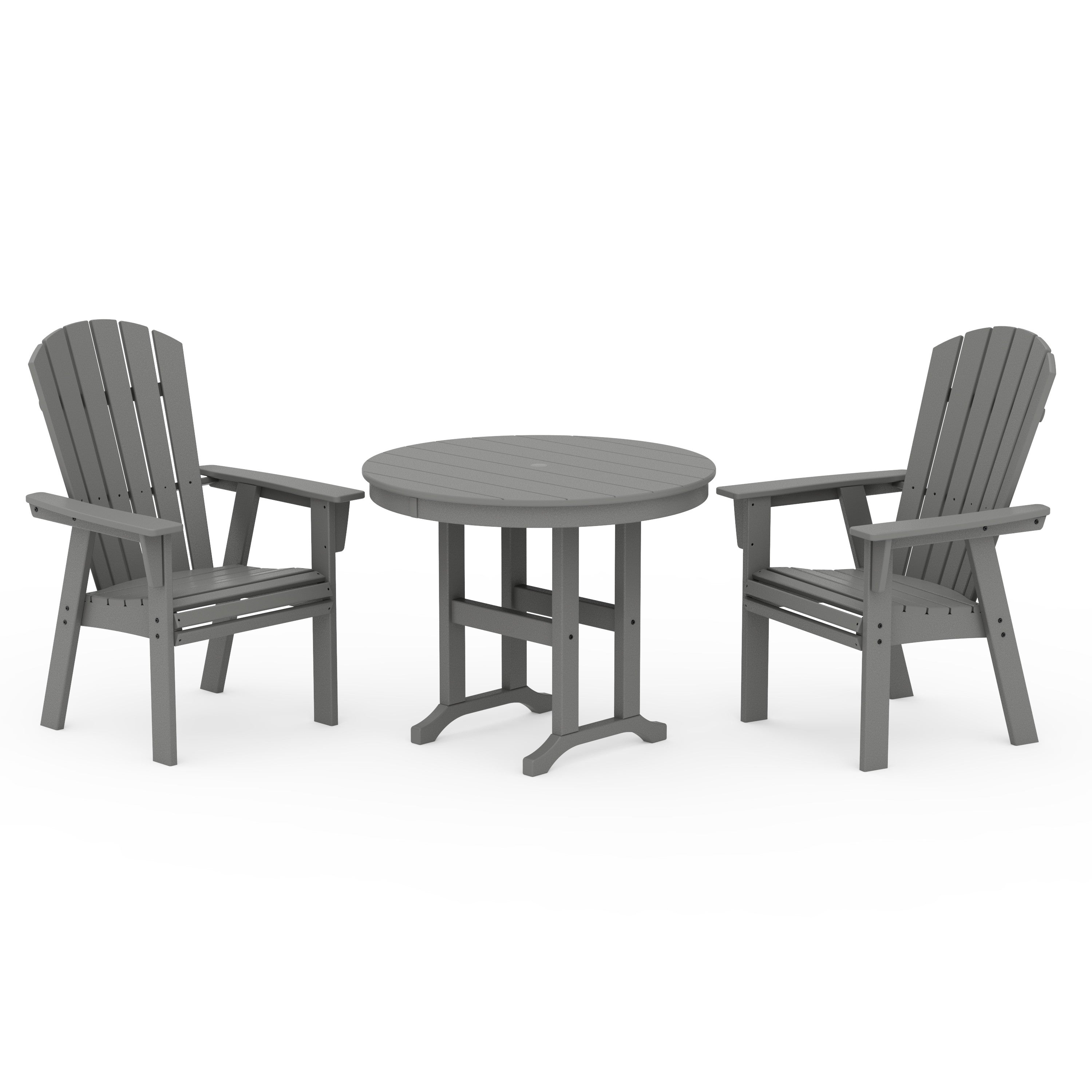 Nautical Adirondack 3-Piece Round Dining Set
