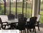 Nautical Curveback Adirondack 7-Piece Dining Set with Trestle Legs