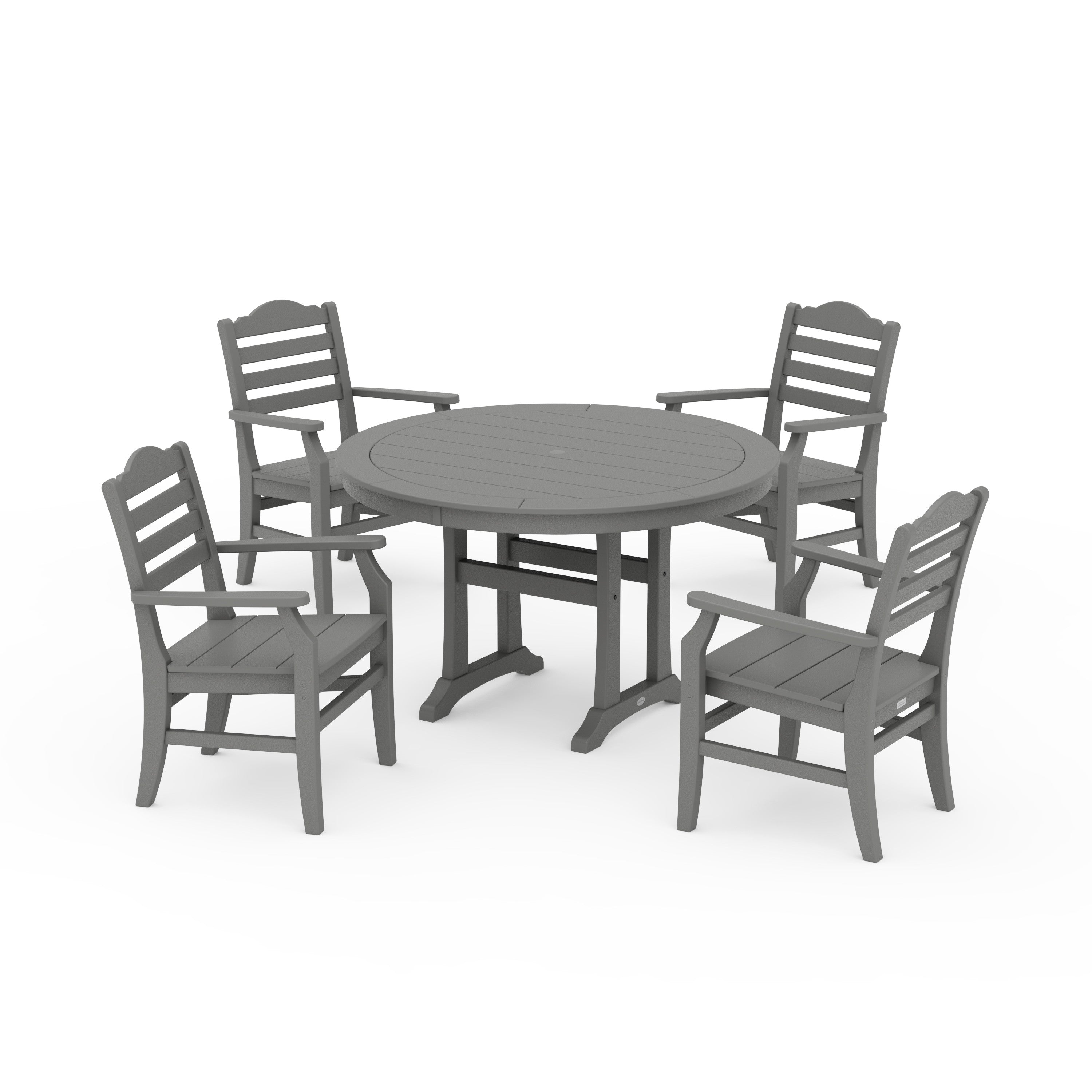Savannah 5-Piece Round Dining Set with Trestle Legs