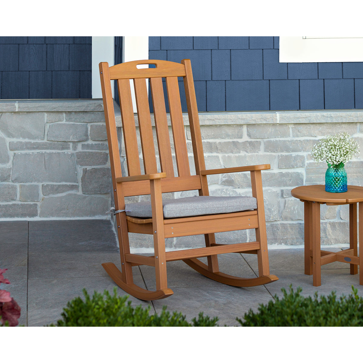 Malaga Outdoor Eucalyptus Cushioned Rocking Chair | Living Spaces, image size:1200x1200
