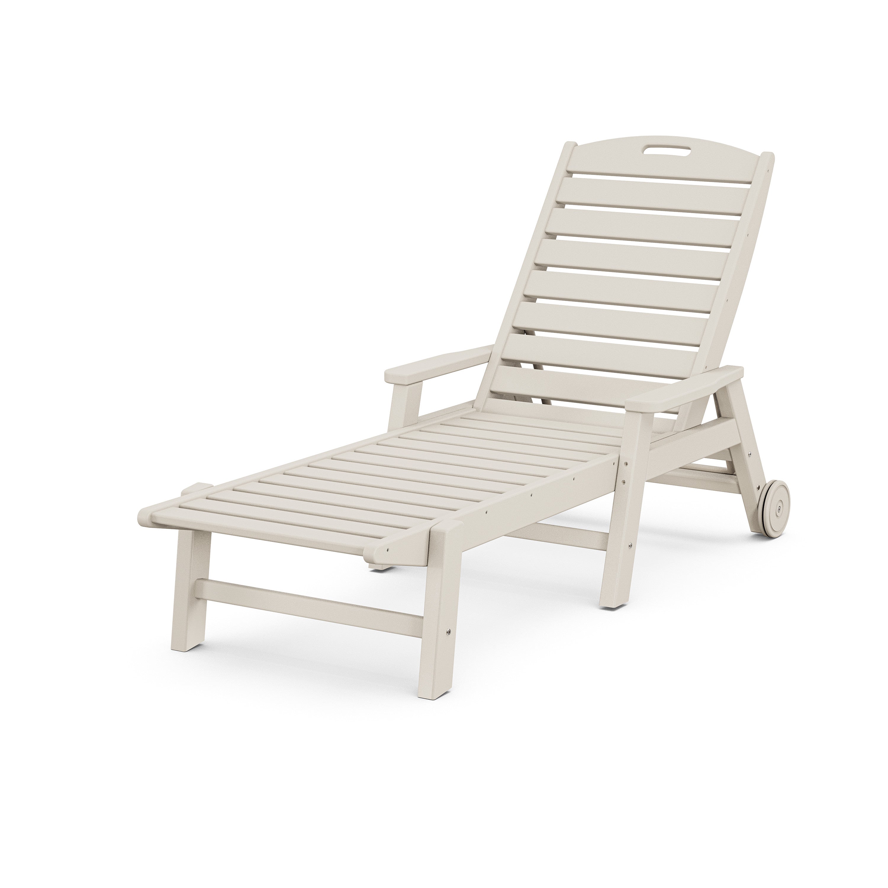 Nautical Chaise with Arms & Wheels