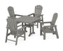 South Beach 5-Piece Farmhouse Dining Set With Trestle Legs