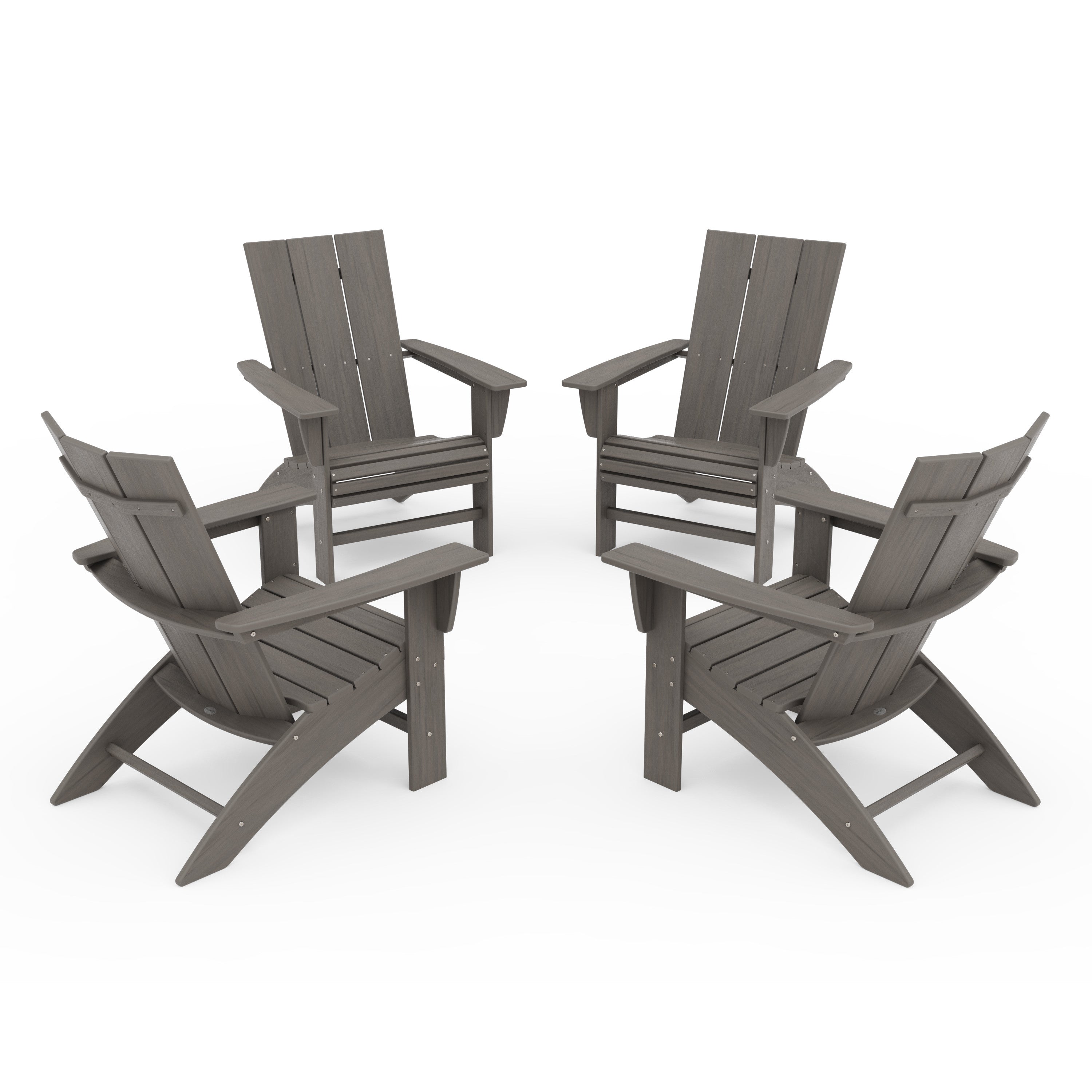4-Piece Modern Curveback Adirondack Conversation Set