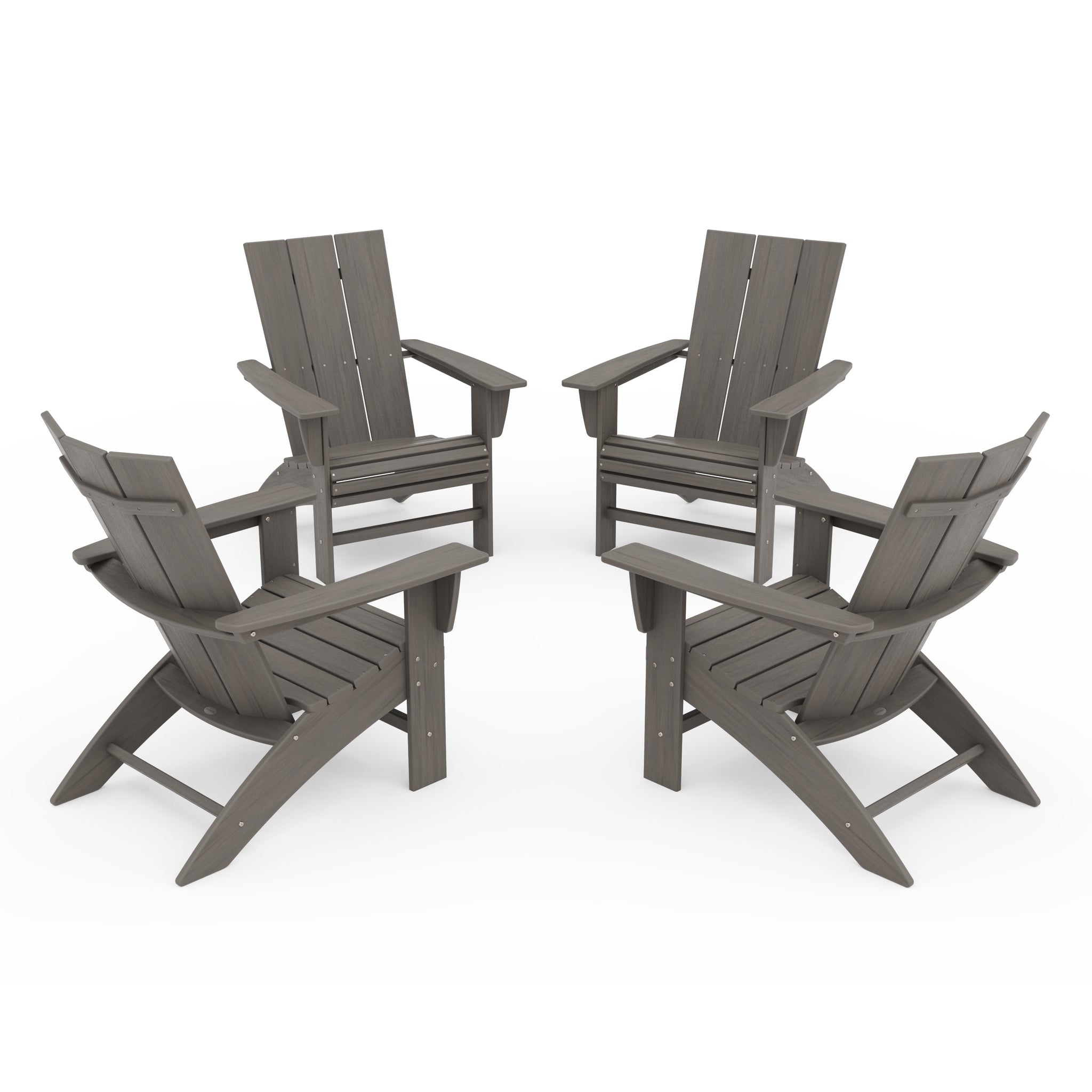4-Piece Modern Curveback Adirondack Conversation Set