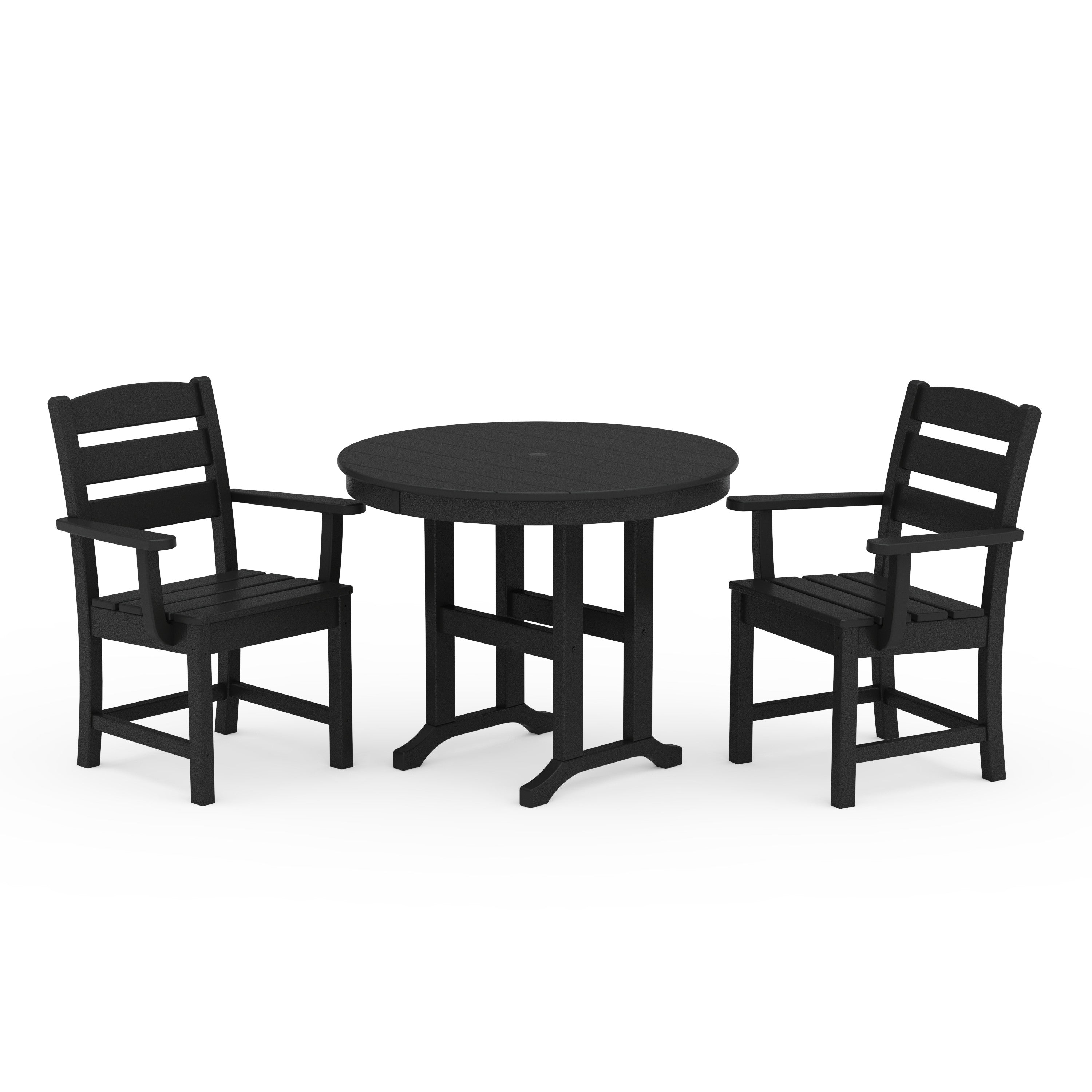 Lakeside 3-Piece Round Dining Set