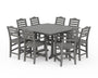 Savannah 9-Piece Square Farmhouse Counter Set with Trestle Legs