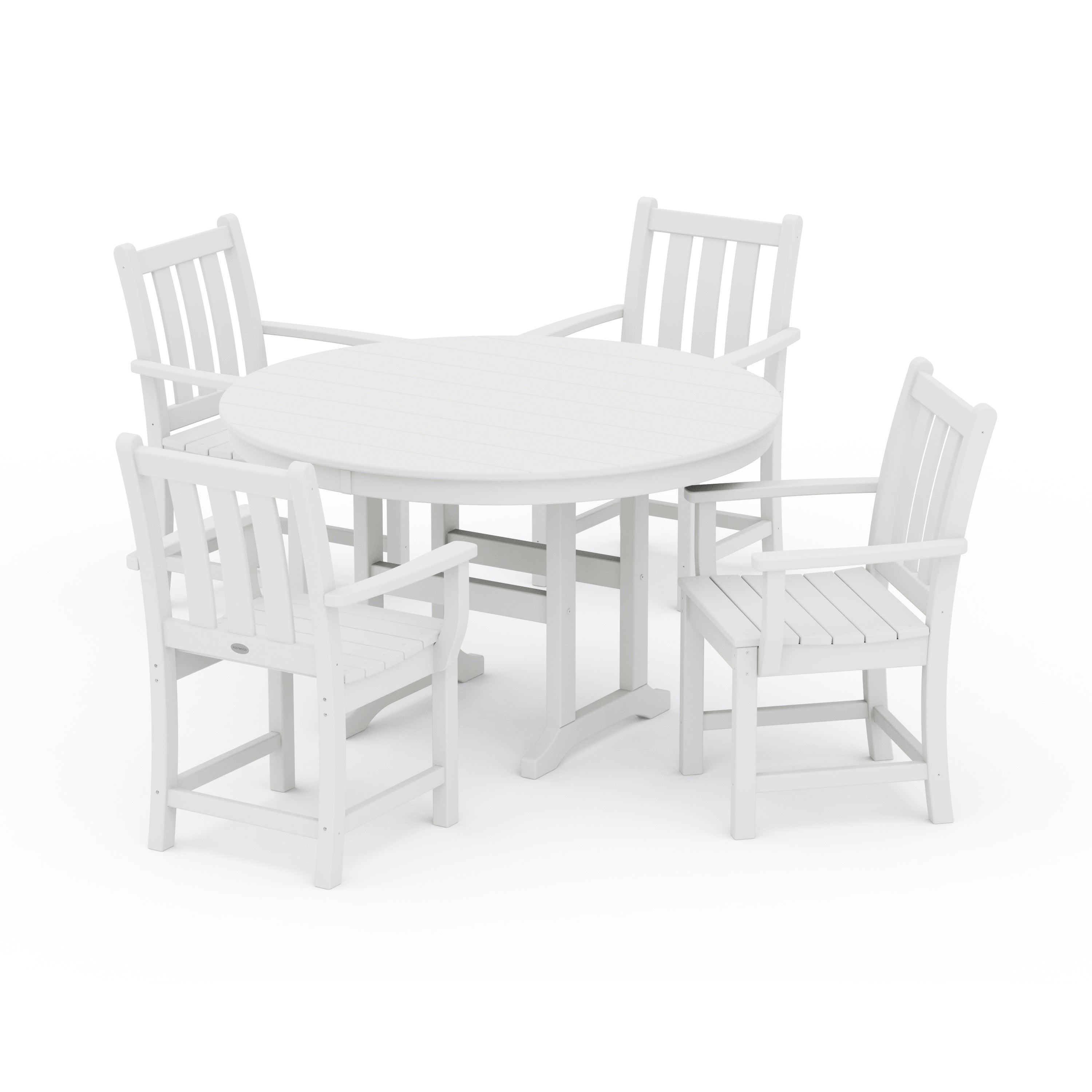 Traditional Garden 5-Piece Round Farmhouse Dining Set