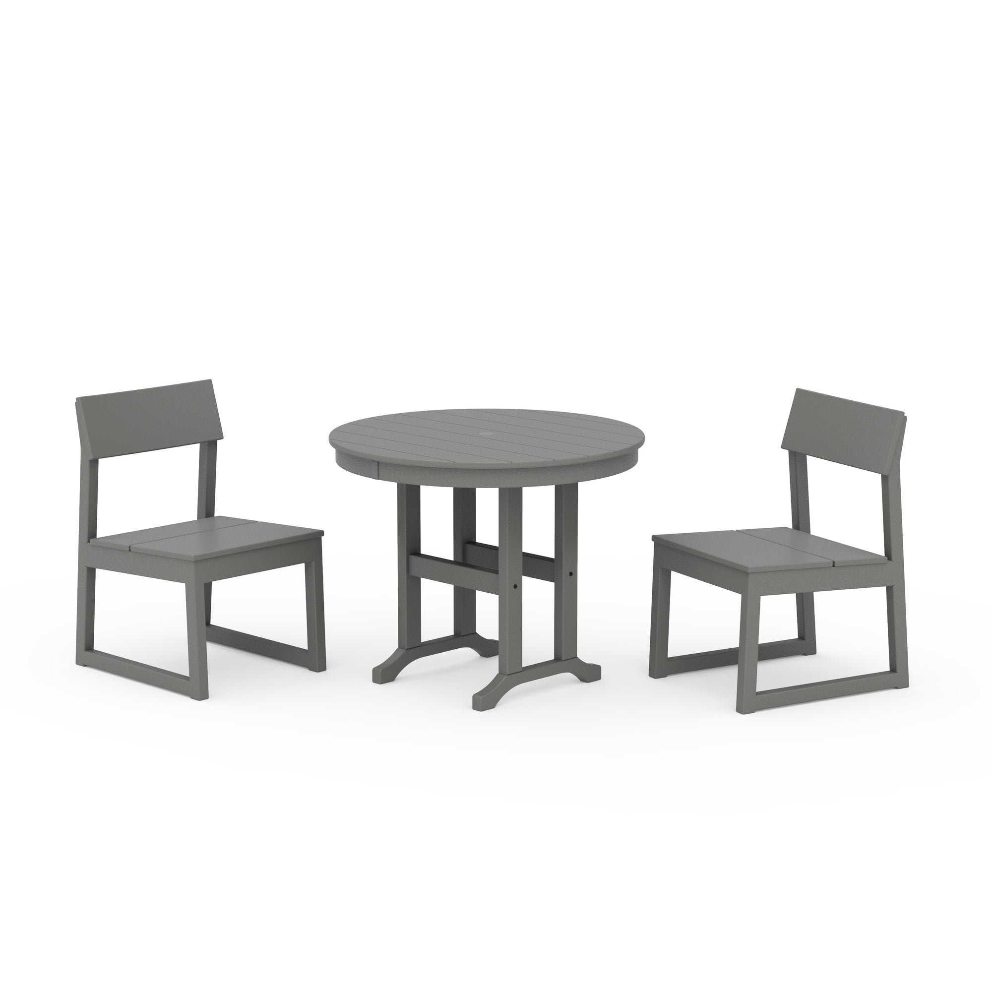 EDGE Side Chair 3-Piece Round Dining Set