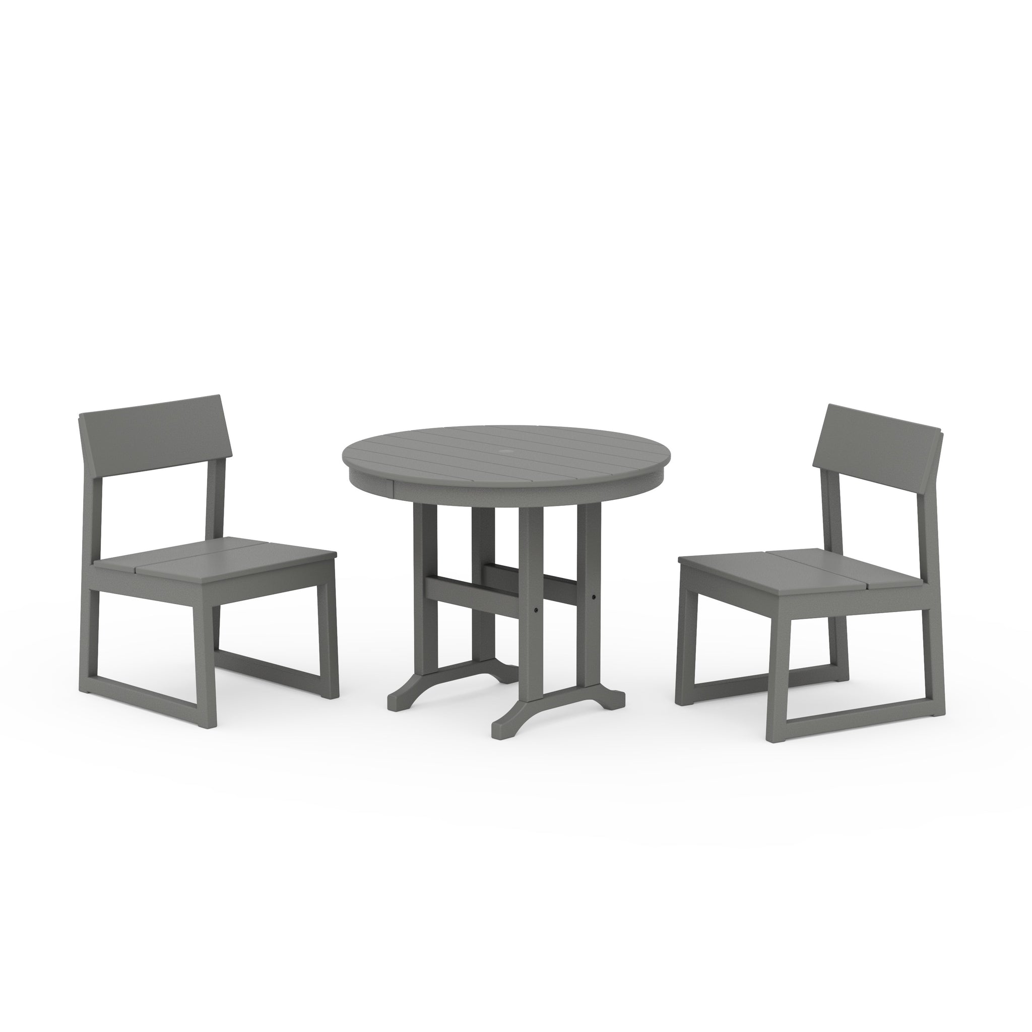 EDGE Side Chair 3-Piece Round Dining Set