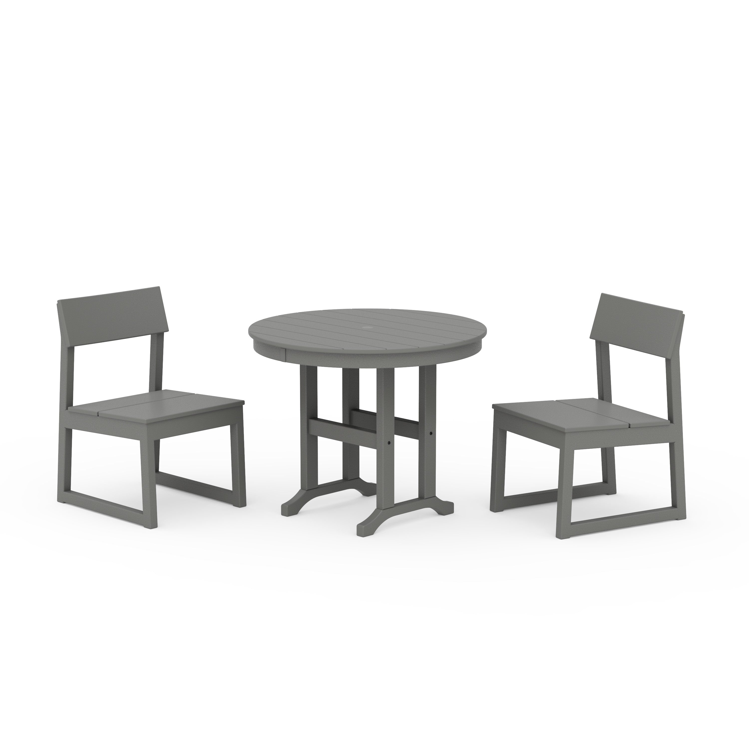 EDGE Side Chair 3-Piece Round Dining Set