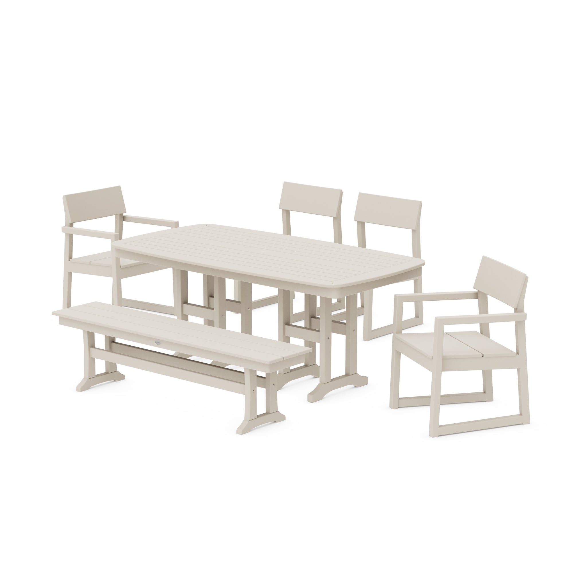 EDGE 6-Piece Dining Set with Bench