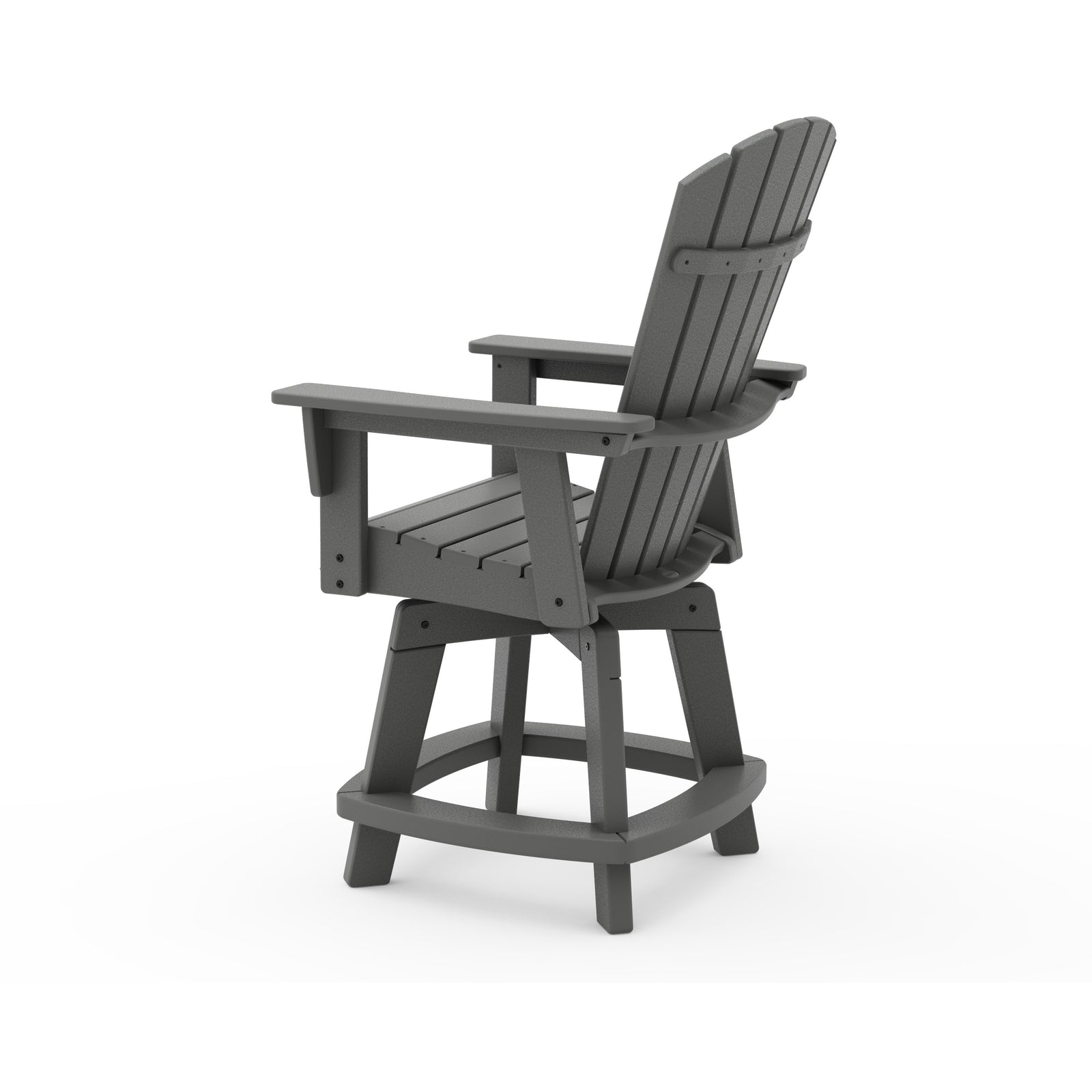 Nautical Curveback Adirondack Swivel Counter Chair