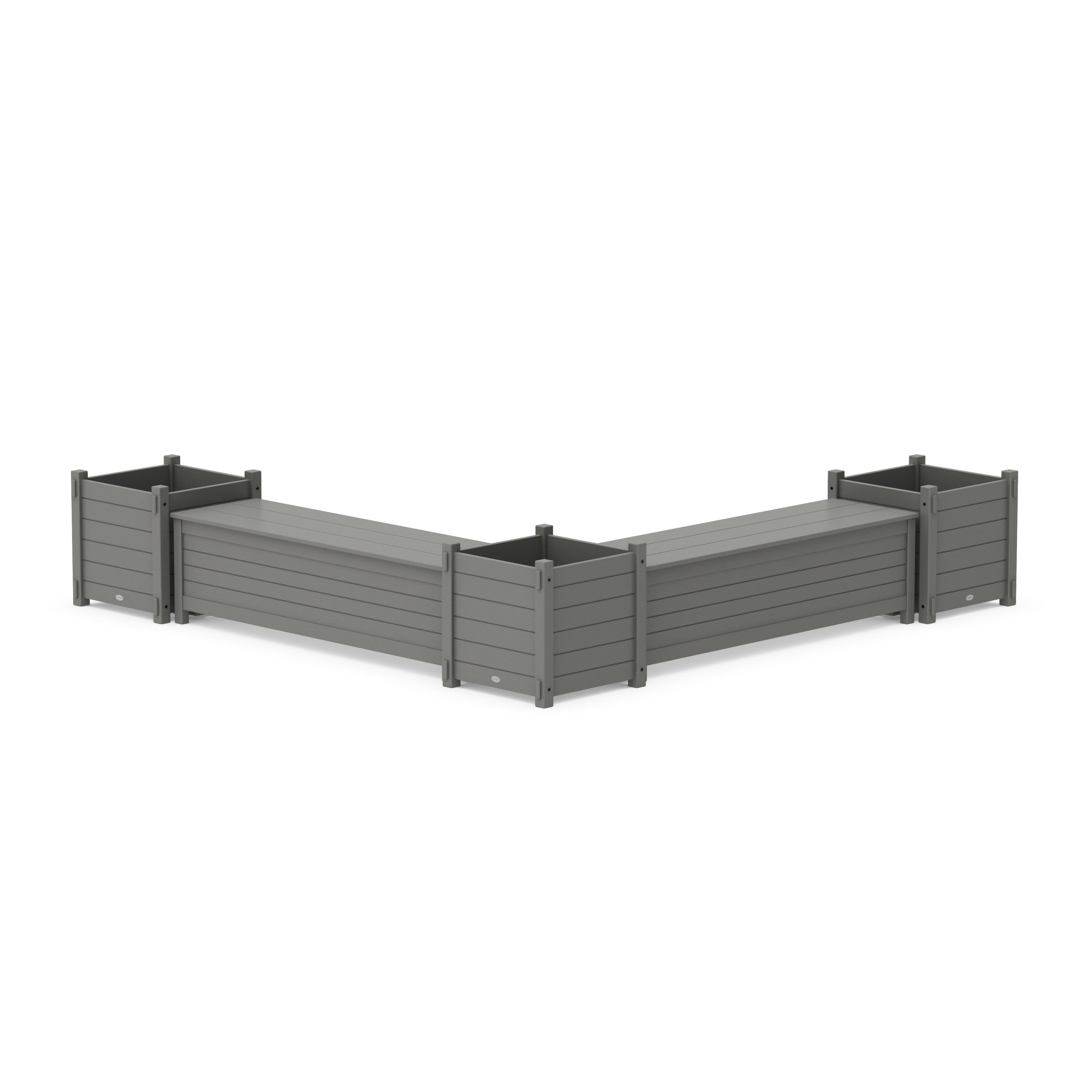 POLYWOOD Nautical Planter Storage Bench - Thumbnail 3