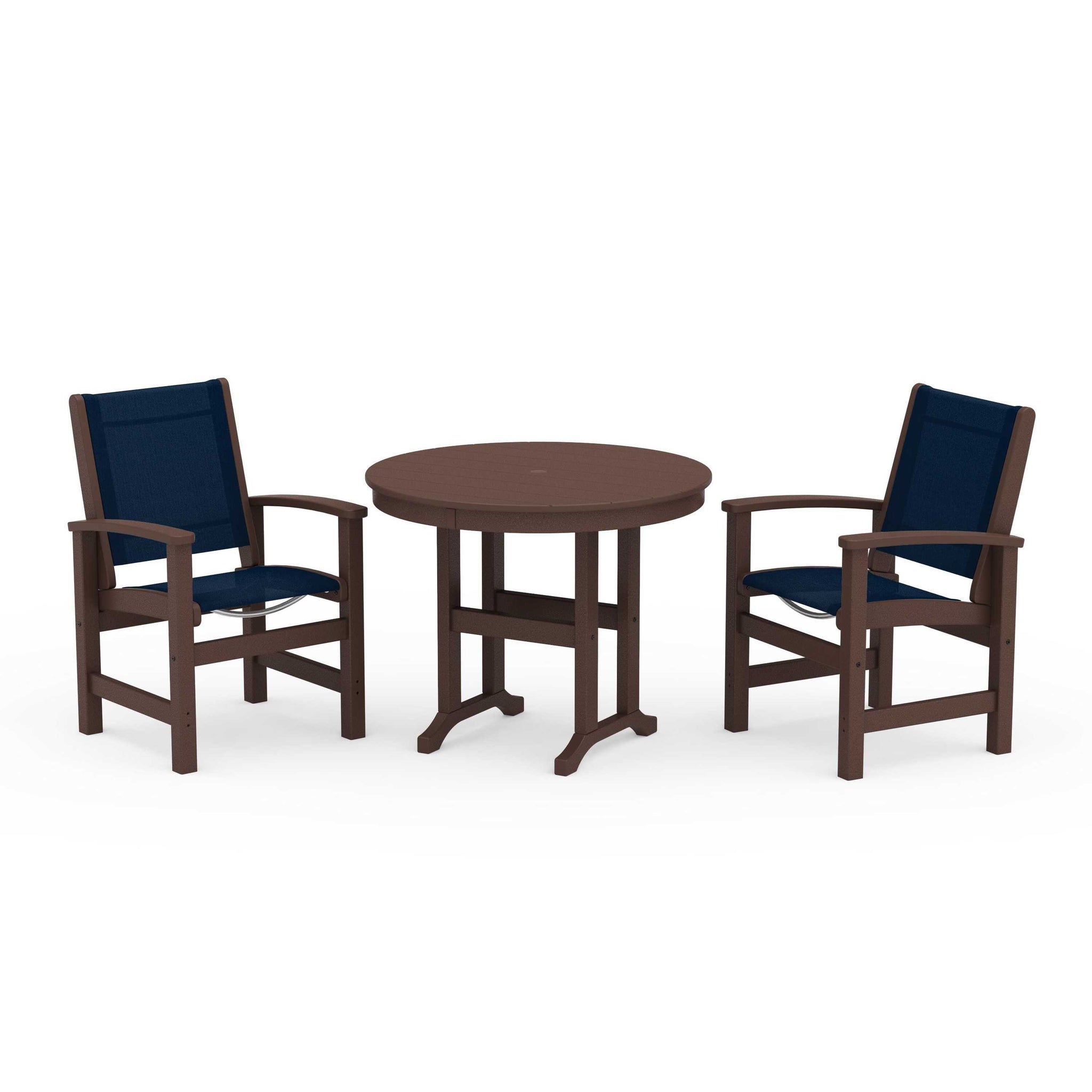 Coastal 3-Piece Round Dining Set