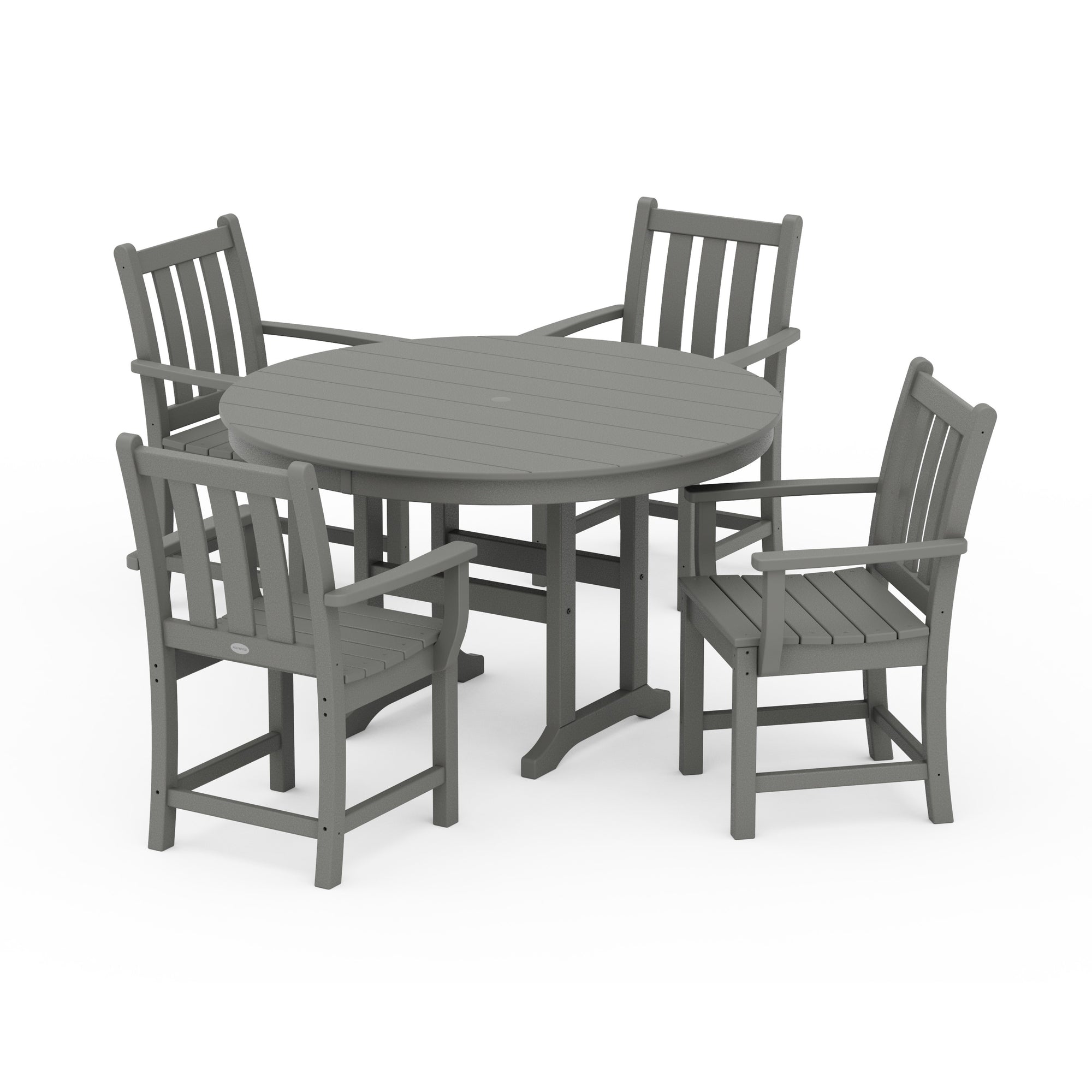 Traditional Garden 5-Piece Round Farmhouse Dining Set