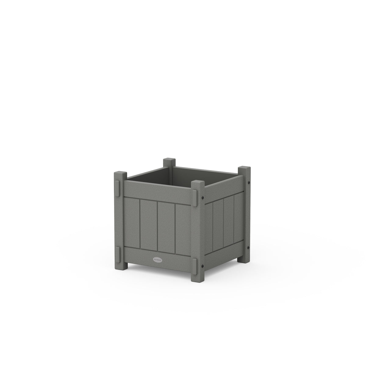 square planter boxes plastic POLYWOOD Vineyard Square Planter Box in White