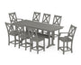 Braxton 9-Piece Farmhouse Counter Set with Trestle Legs