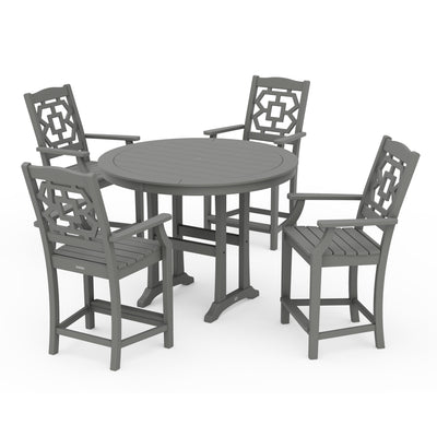 Chinoiserie 5-Piece Round Counter Set