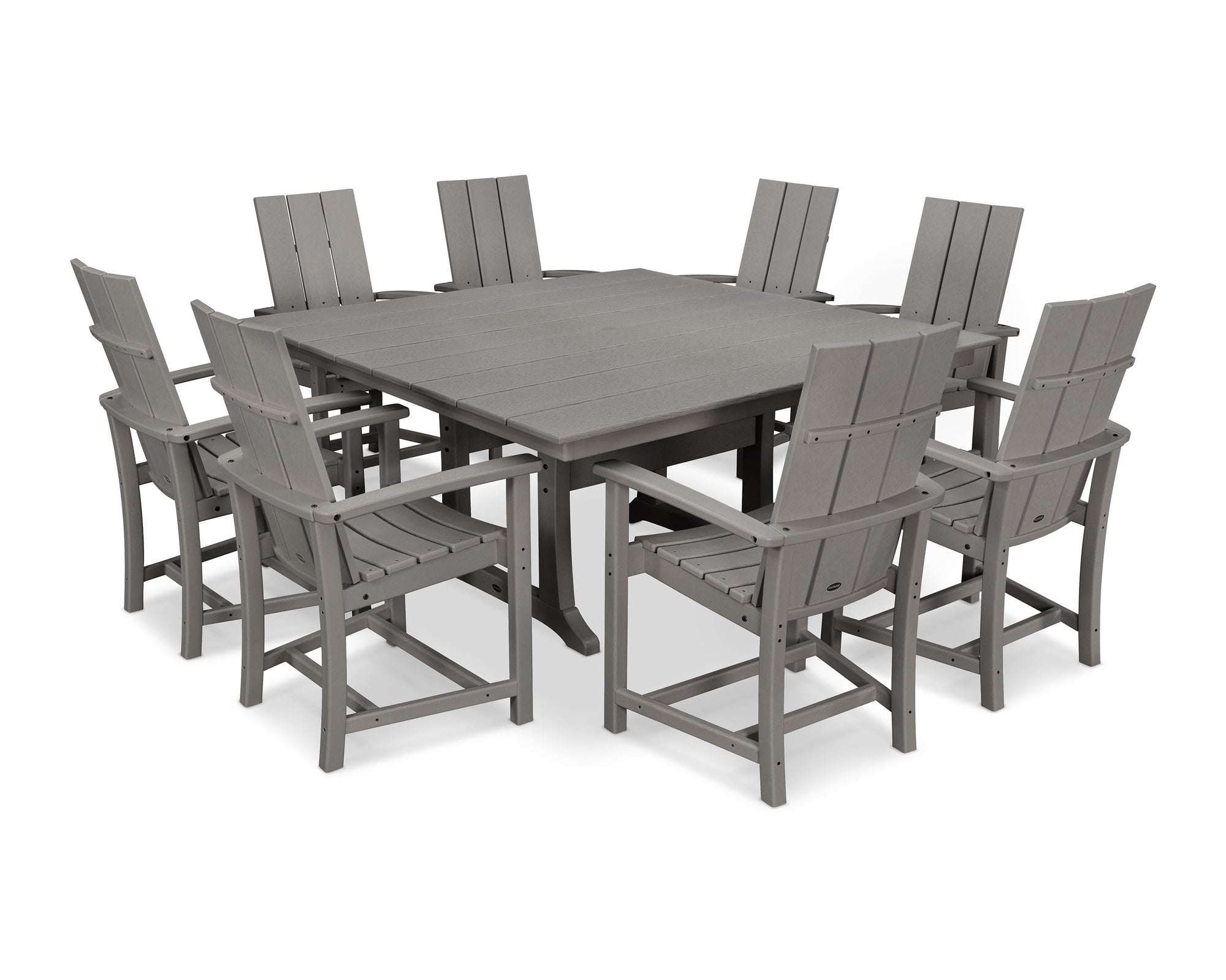 Modern Adirondack 9-Piece Farmhouse Trestle Dining Set