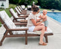 Vineyard Chaise with Arms and Wheels
