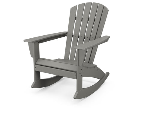 Grant Park Traditional Curveback Adirondack Rocking Chair. Color- Sand