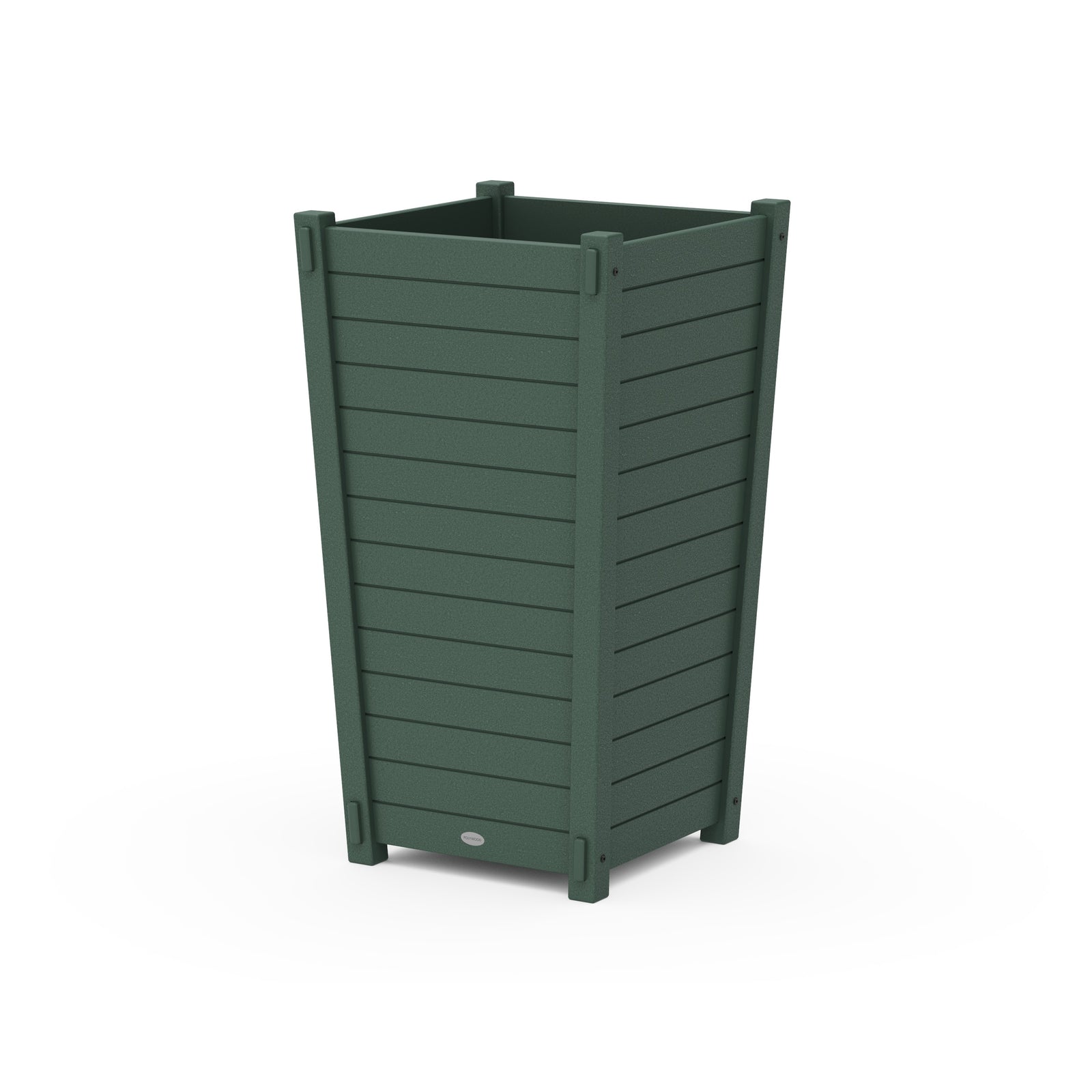 plastic tall planter pots POLYWOOD Nautical Large Tapered Square Tall Planter Box in Green