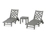 Wovendale 3-Piece Chaise Set with Wheels