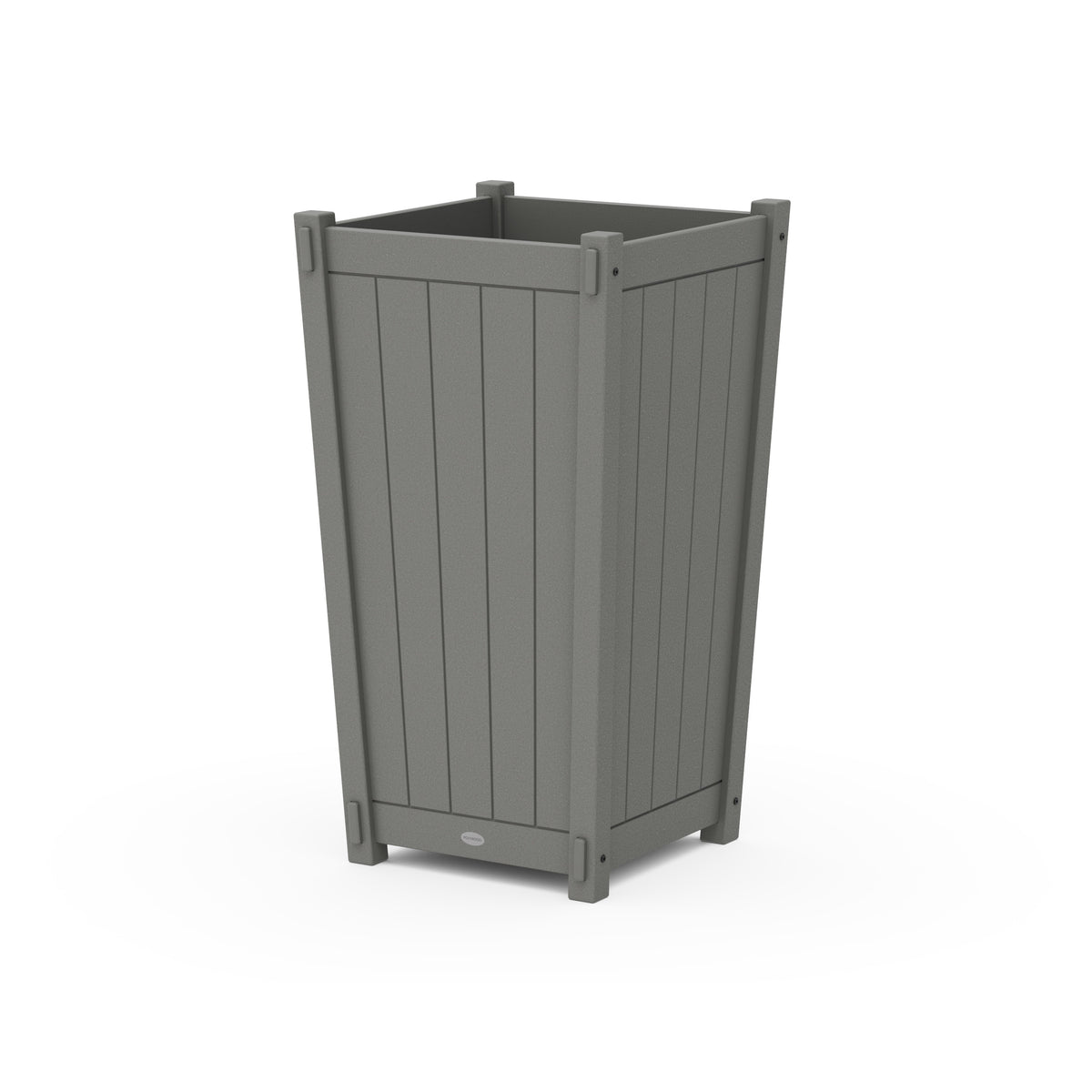 plastic tall planter pots Vineyard Large Tapered Square Tall Planter Box Slate Grey