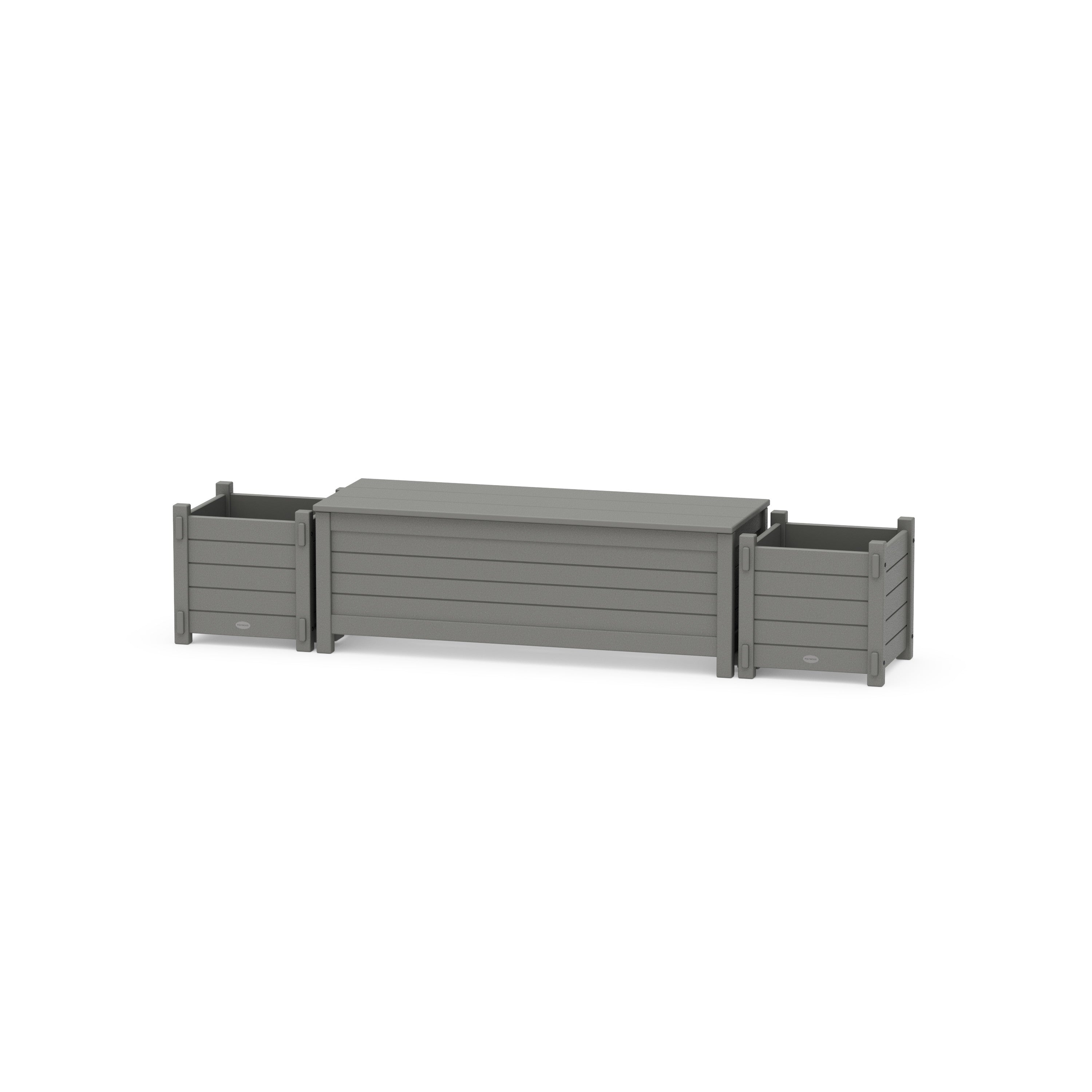 POLYWOOD Nautical Planter Storage Bench - Thumbnail 4