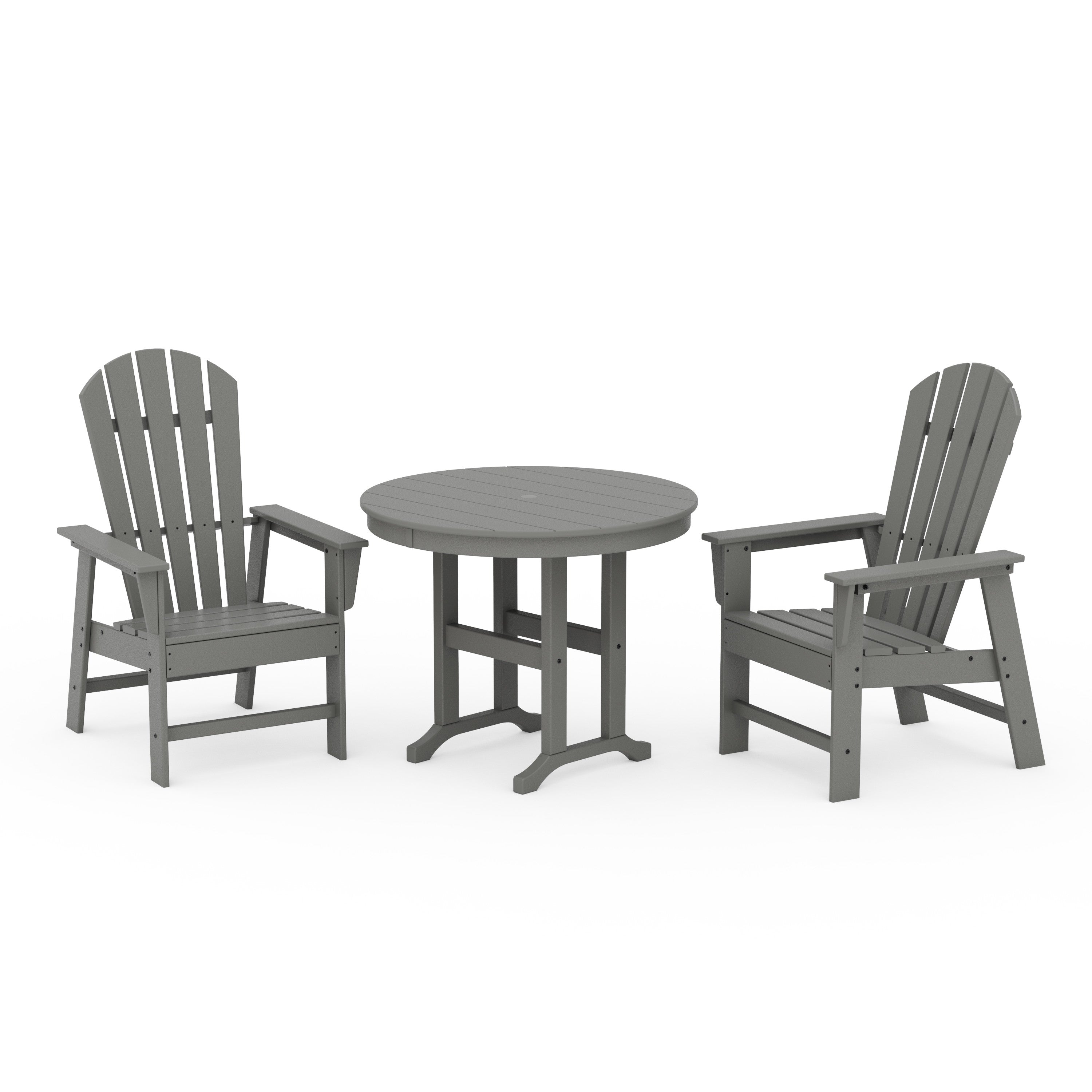 South Beach 3-Piece Round Farmhouse Dining Set