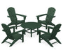 Nautical 5-Piece Adirondack Chair Conversation Set